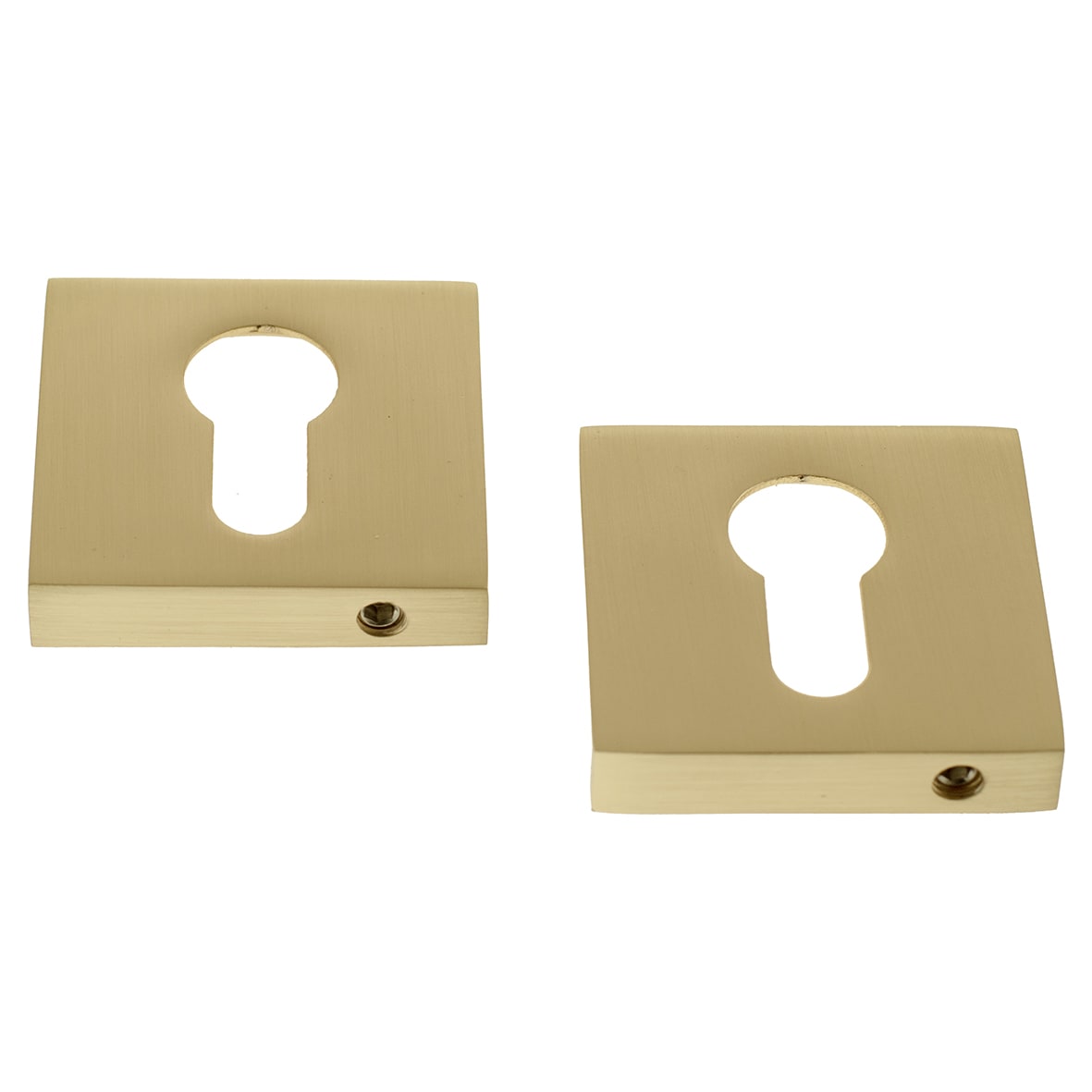 Inner 1 Turn & Release with Square Stepped Rose - 47 x 47mm - Satin Brass - view 3