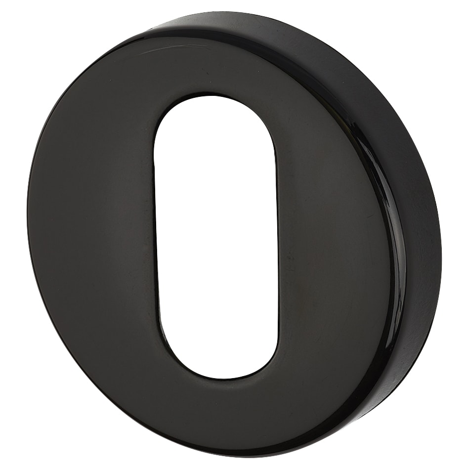 Nylon Escutcheon - 52mm Diameter - Oval - Ebony Black - Pair - view 2