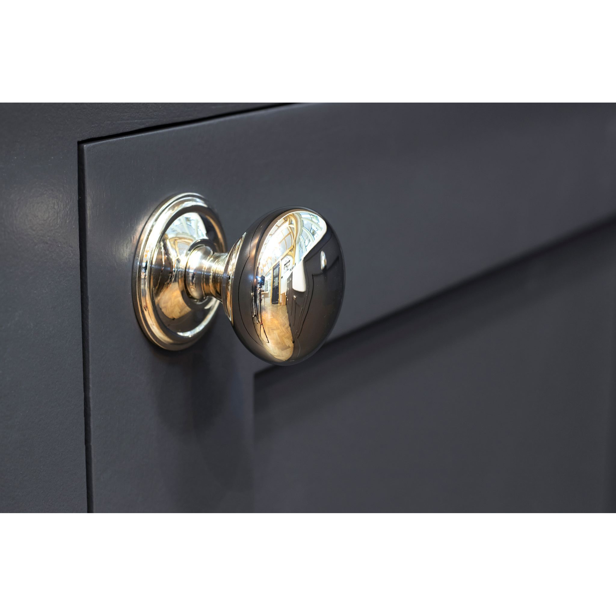 Mushroom Round Cabinet Knob - 38mm Diameter - Polished Nickel - view 2