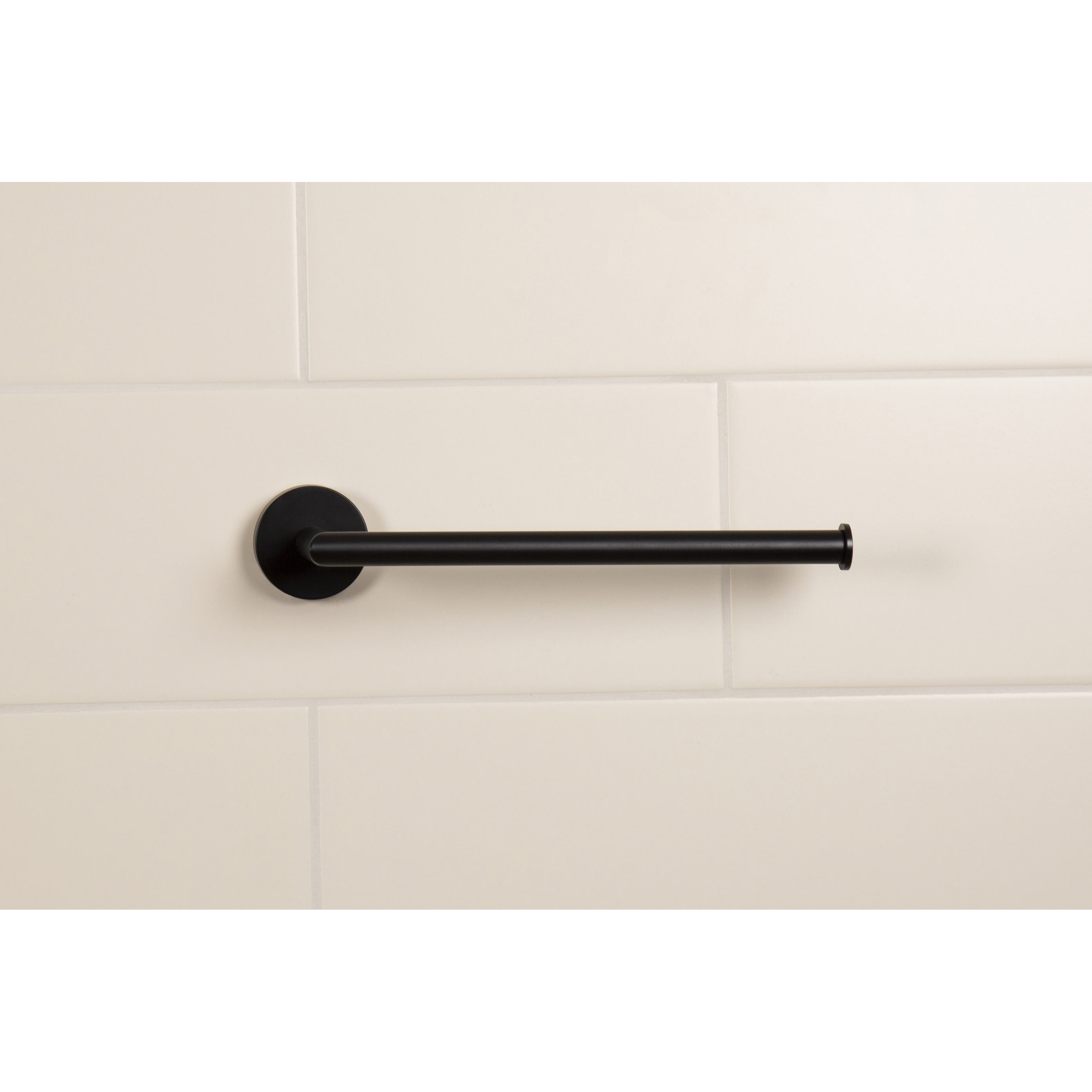 Cygnus Round Towel Bar - 162 x 805mm - Matt Black - view 4