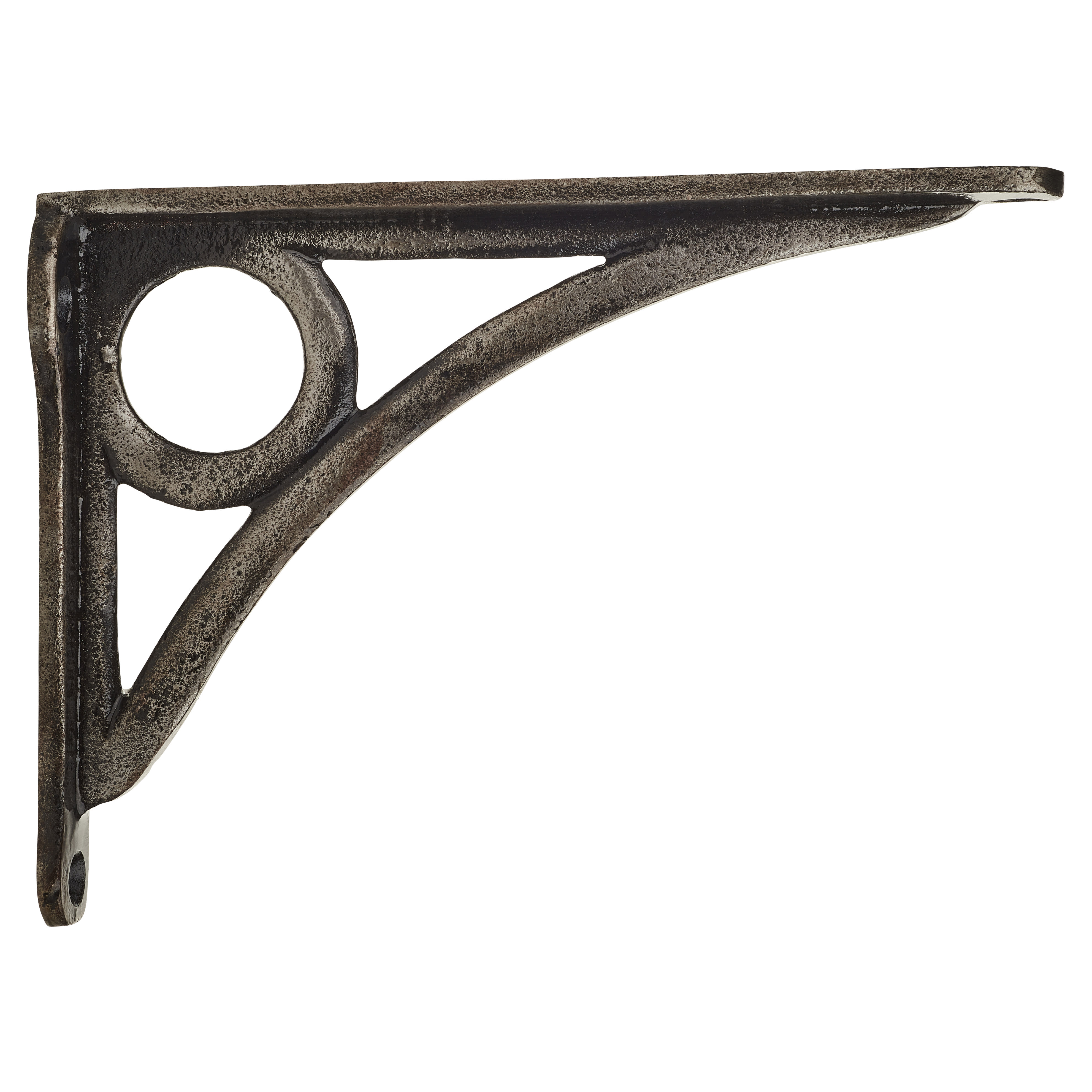Circle Shelf Bracket - 145 x 105mm - Pewter Effect - view 3