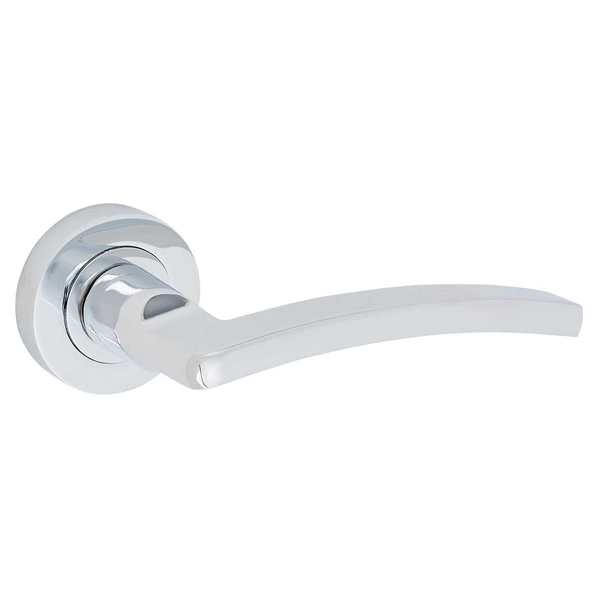 Brass Polished Chrome Latch Door Handles on Rose Ultimate Door Pack - Tavira Range - view 3