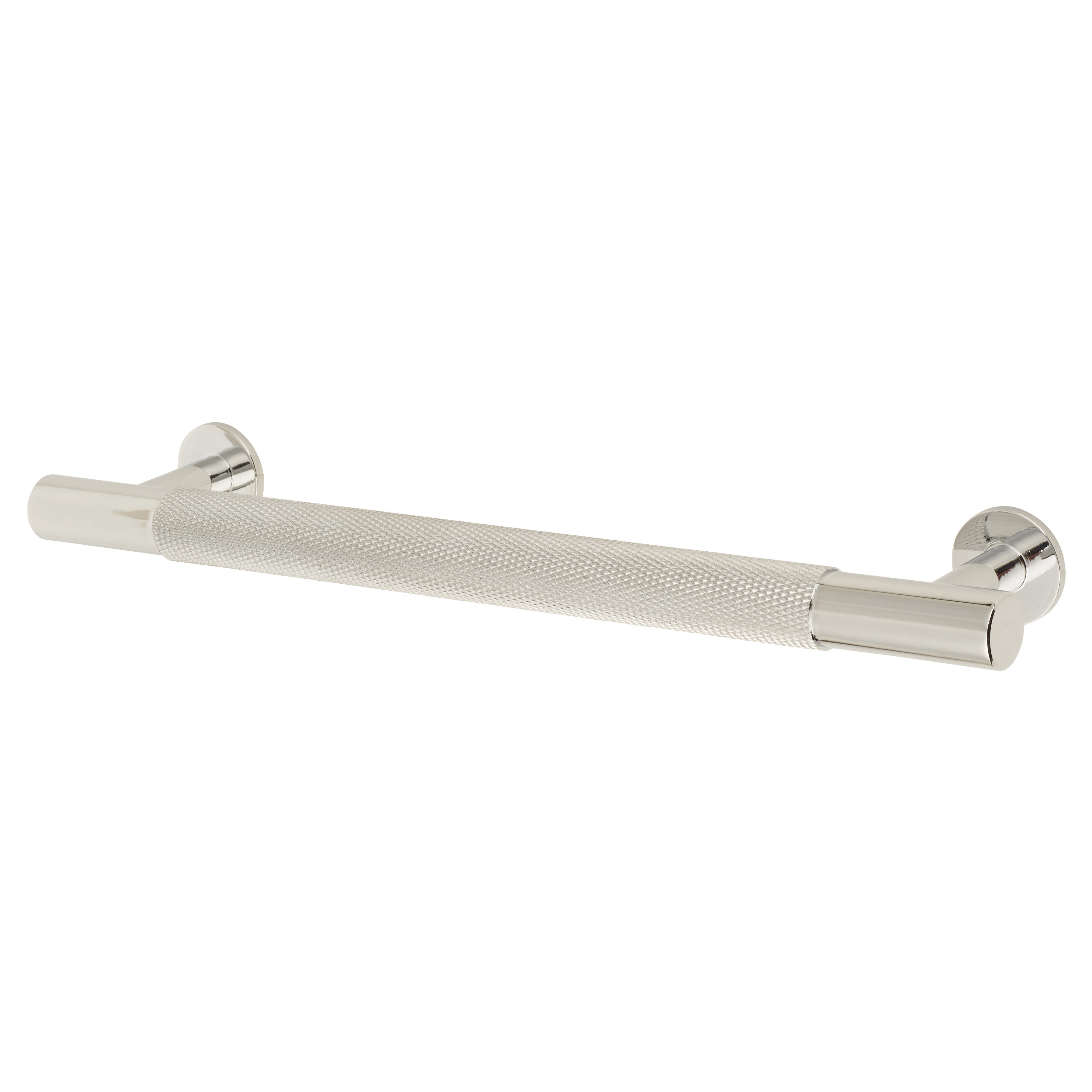 13mm Knurled T-Bar Cabinet Pull Handle - 160mm Centres - Polished Chrome - view 2