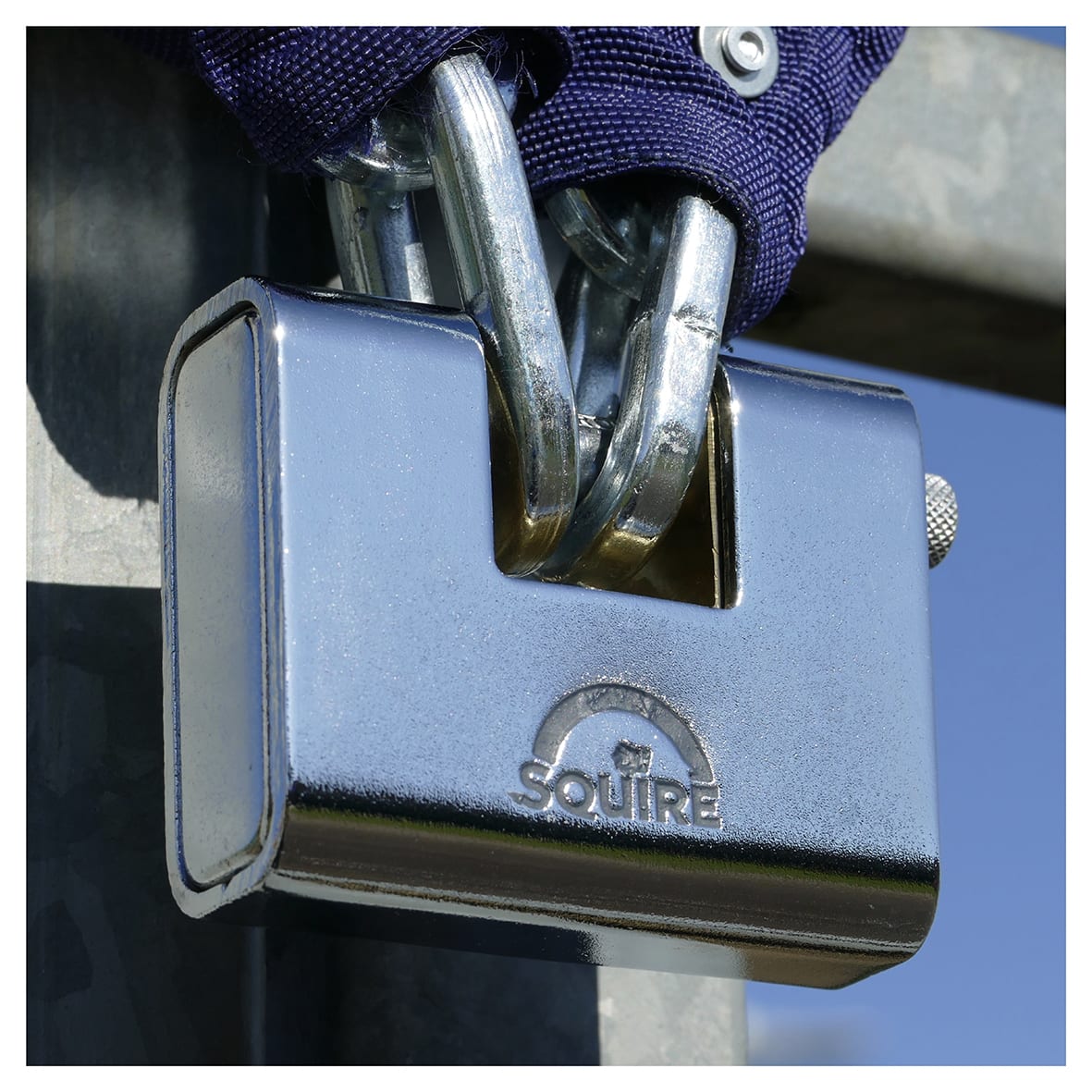 Armoured Steel Shutter Lock - 80mm Body - 29 x 15mm Shackle - Keyed Alike - Chrome - view 5