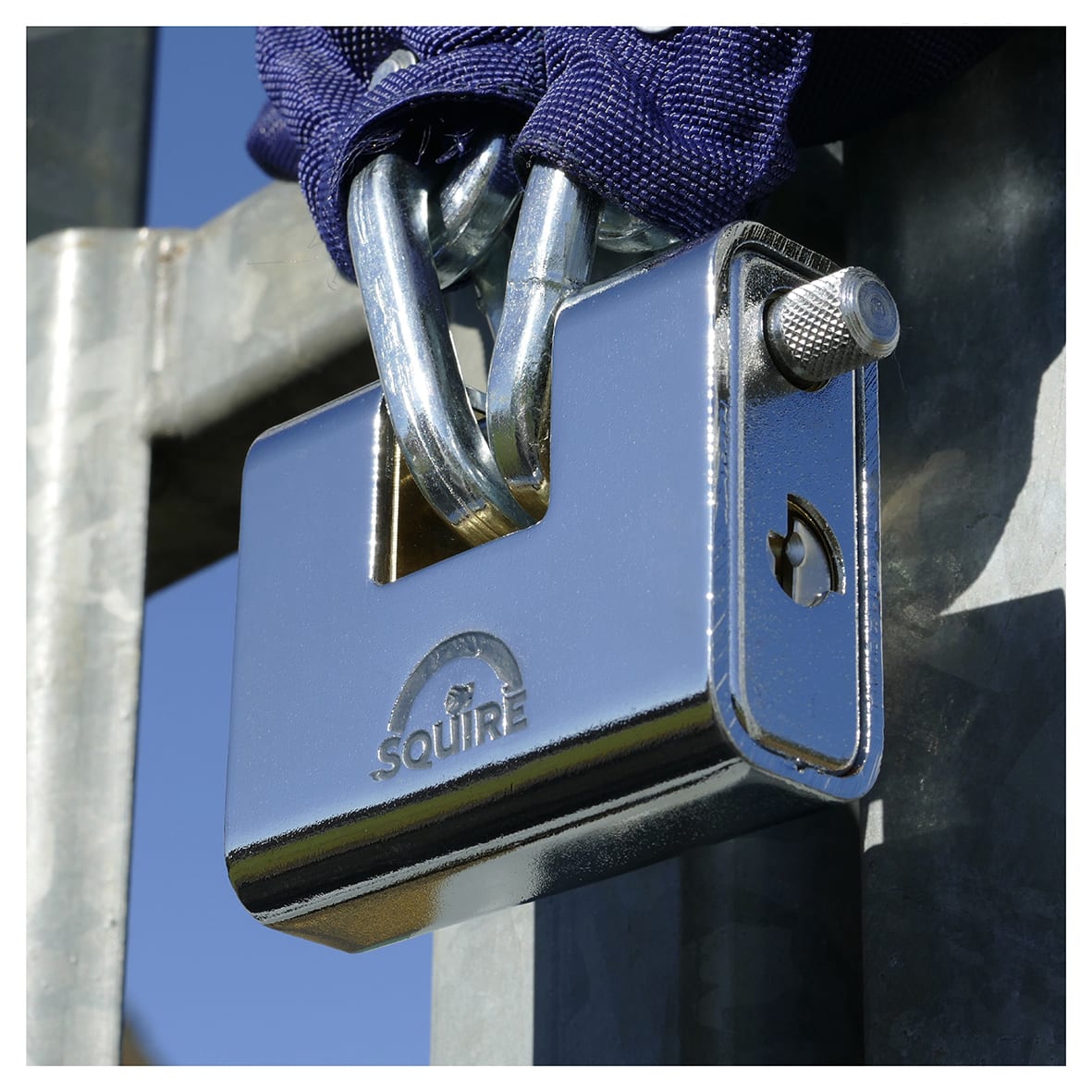 Armoured Steel Shutter Lock - 80mm Body - 29 x 15mm Shackle - Keyed Alike - Chrome - view 6