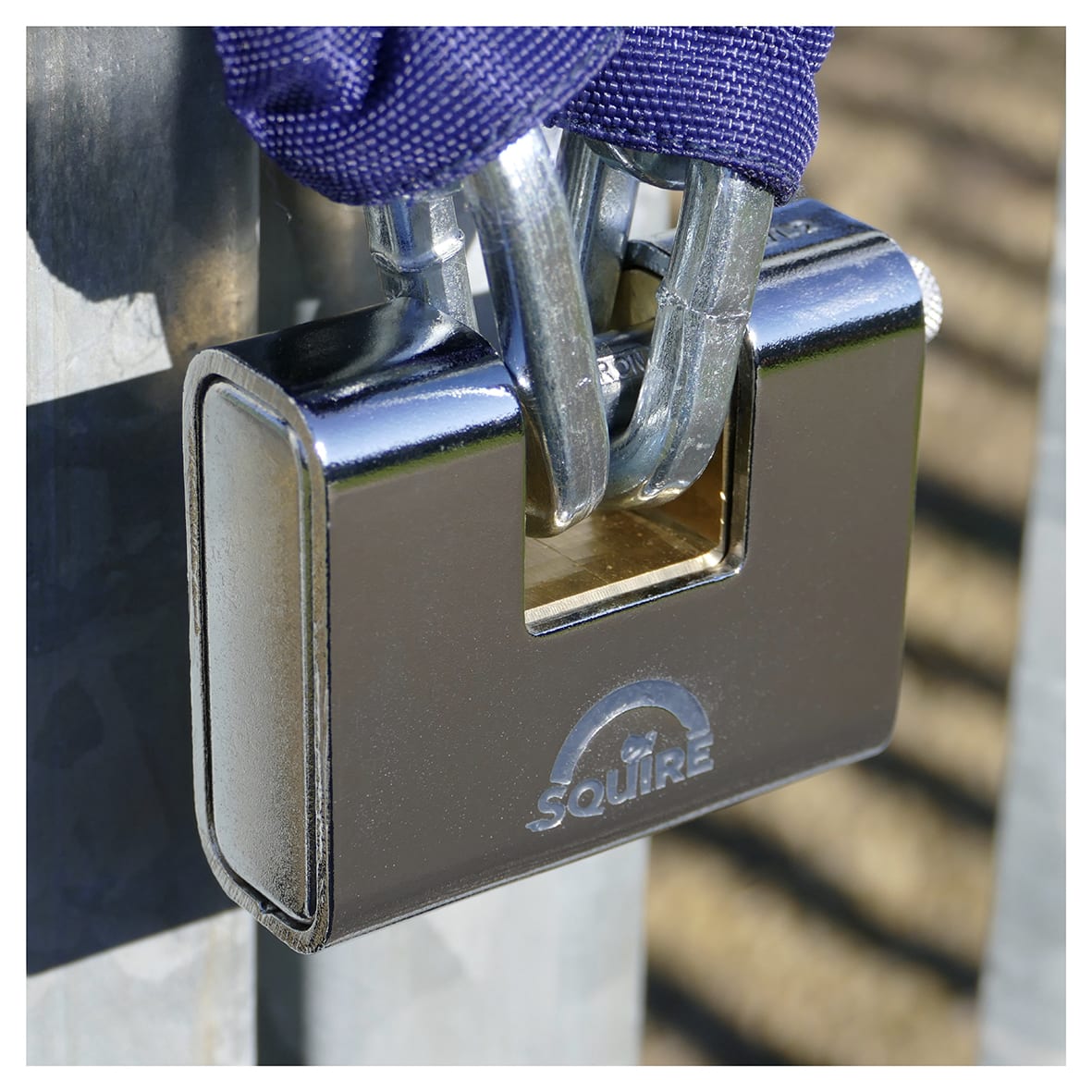 Armoured Steel Shutter Lock - 80mm Body - 29 x 15mm Shackle - Keyed Alike - Chrome - view 7