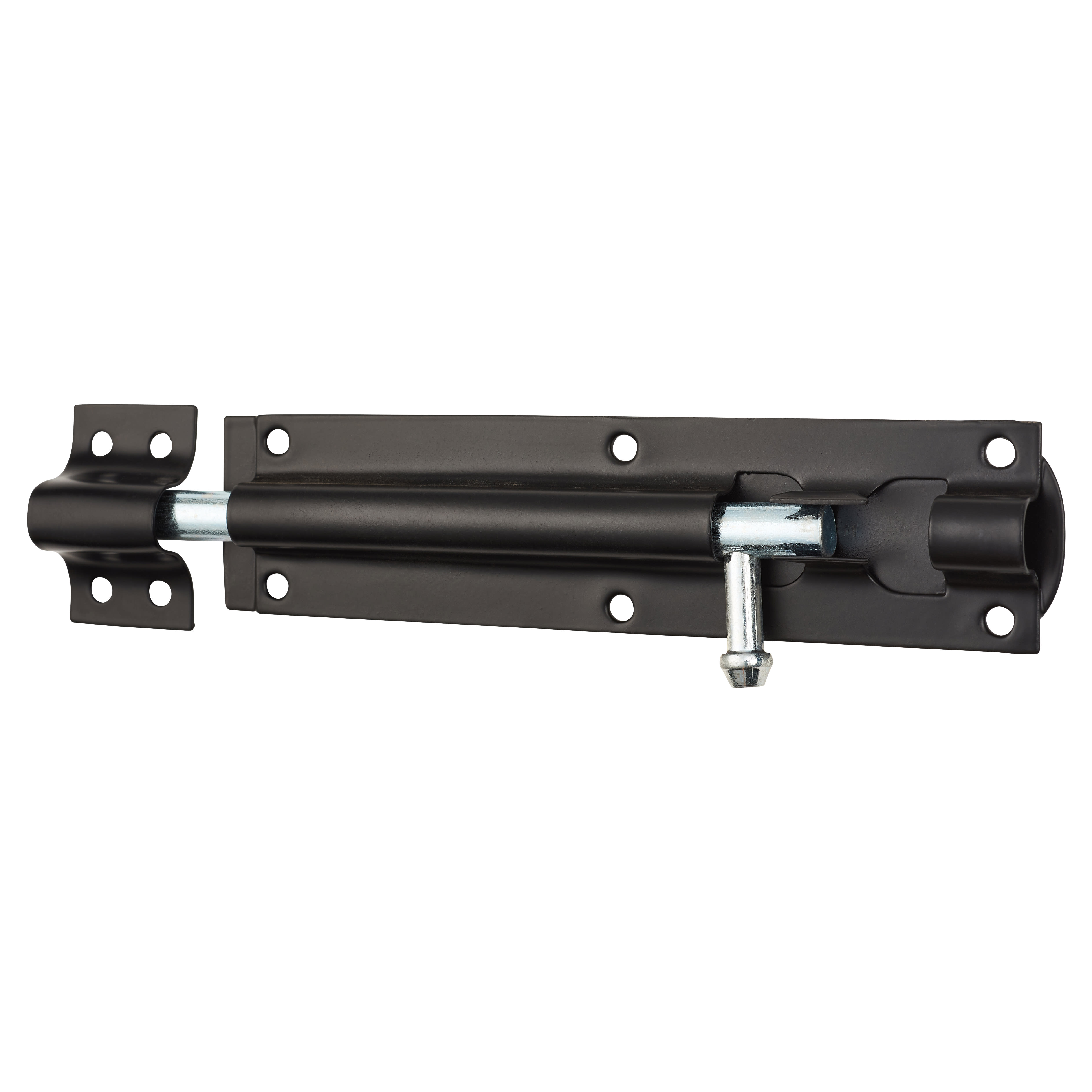 Tower Gate Bolt - Straight - 150mm Length - Black Japanned - view 2