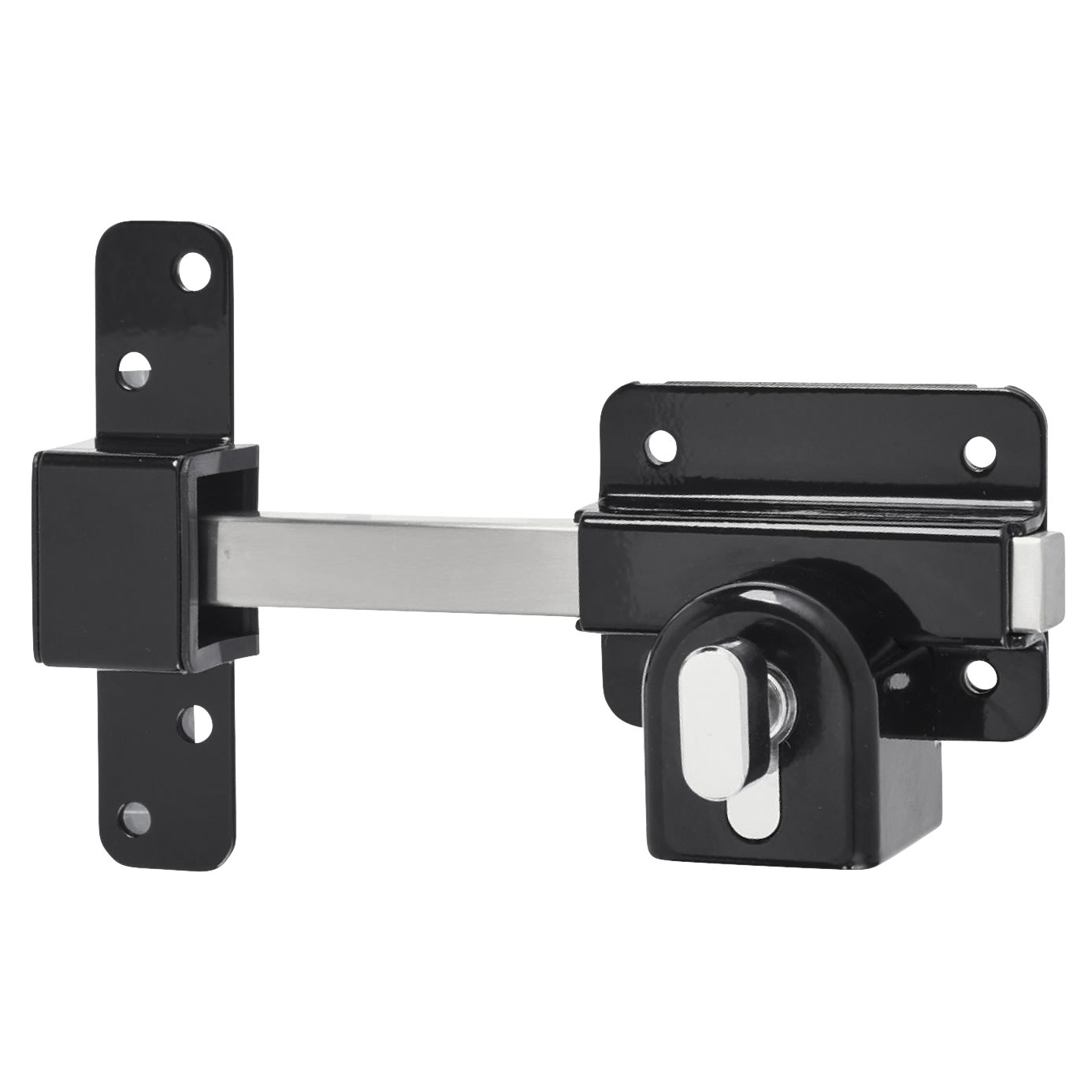 Locking Long Throw Gate Lock - 50mm Gate Thickness - Euro Thumbturn Cylinder - 316 Stainless Steel - view 4