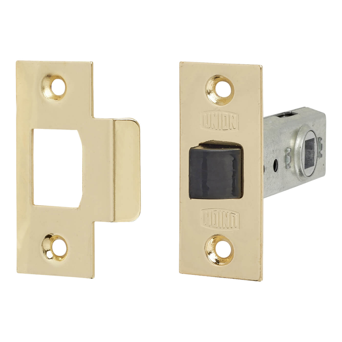 2648 Tubular Mortice Latch - 64mm Case - 44mm Backset - Square - Polished Brass - view 2