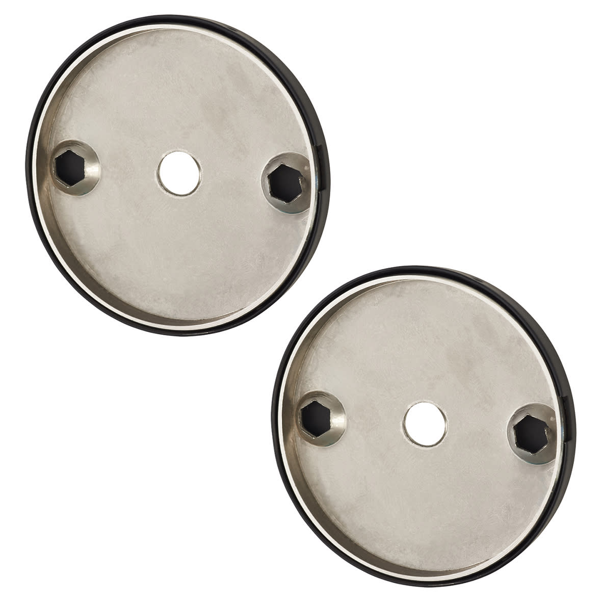 Matt Black Rose Set for 30mm Door Pull Handless - 52 x 6mm - view 2