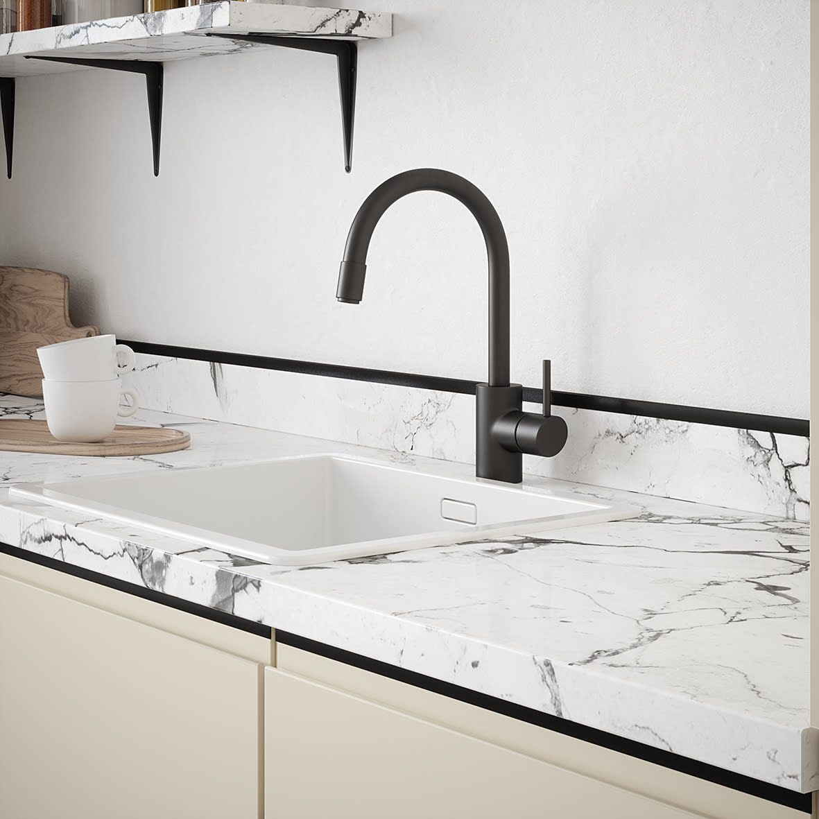 2500mm Aluminium Angle - Equal Sided - 23.5 x 23.5 x 1mm - Matt Black - view 2