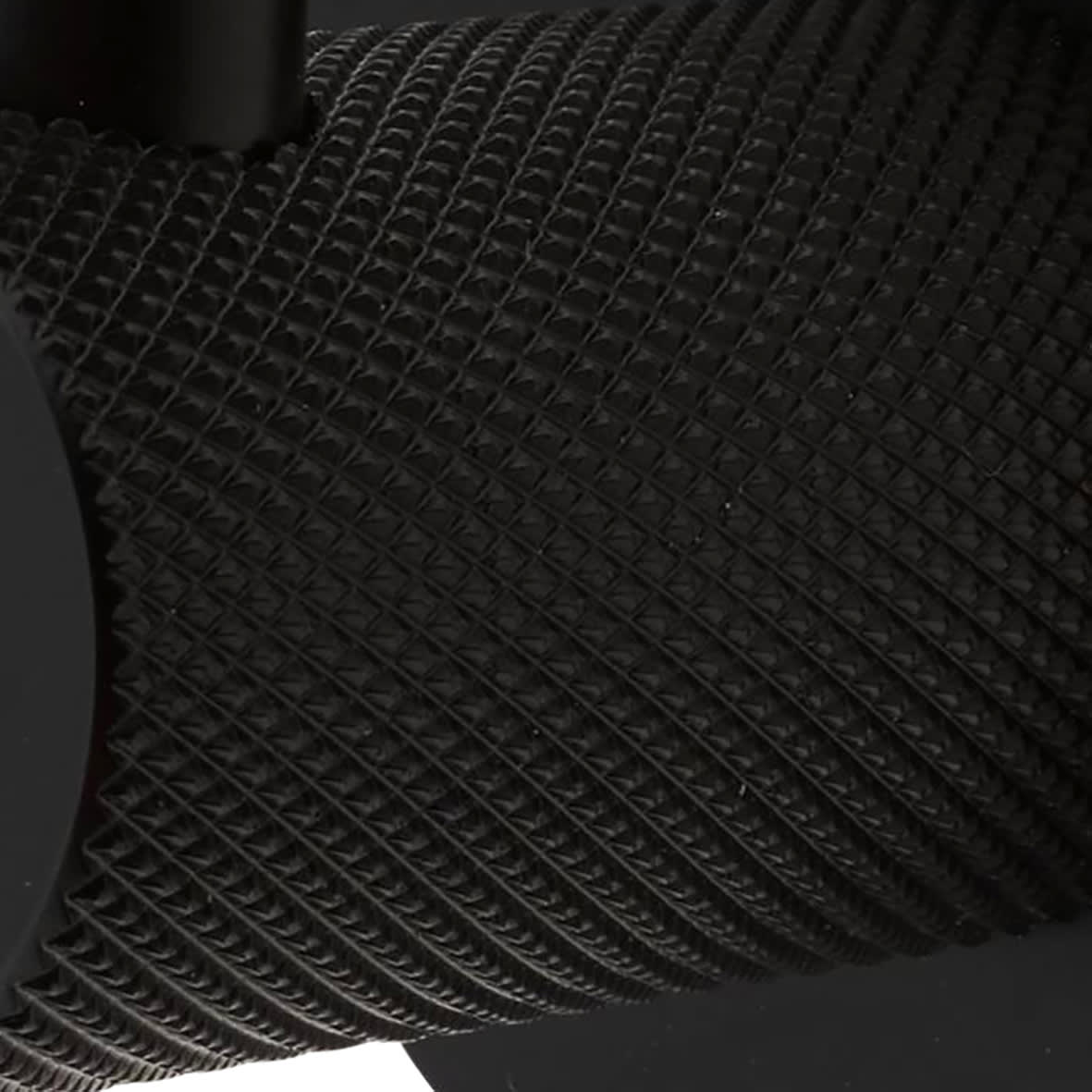 Knurled Single Coat Hook - 50 x 25mm - Matt Black - view 3