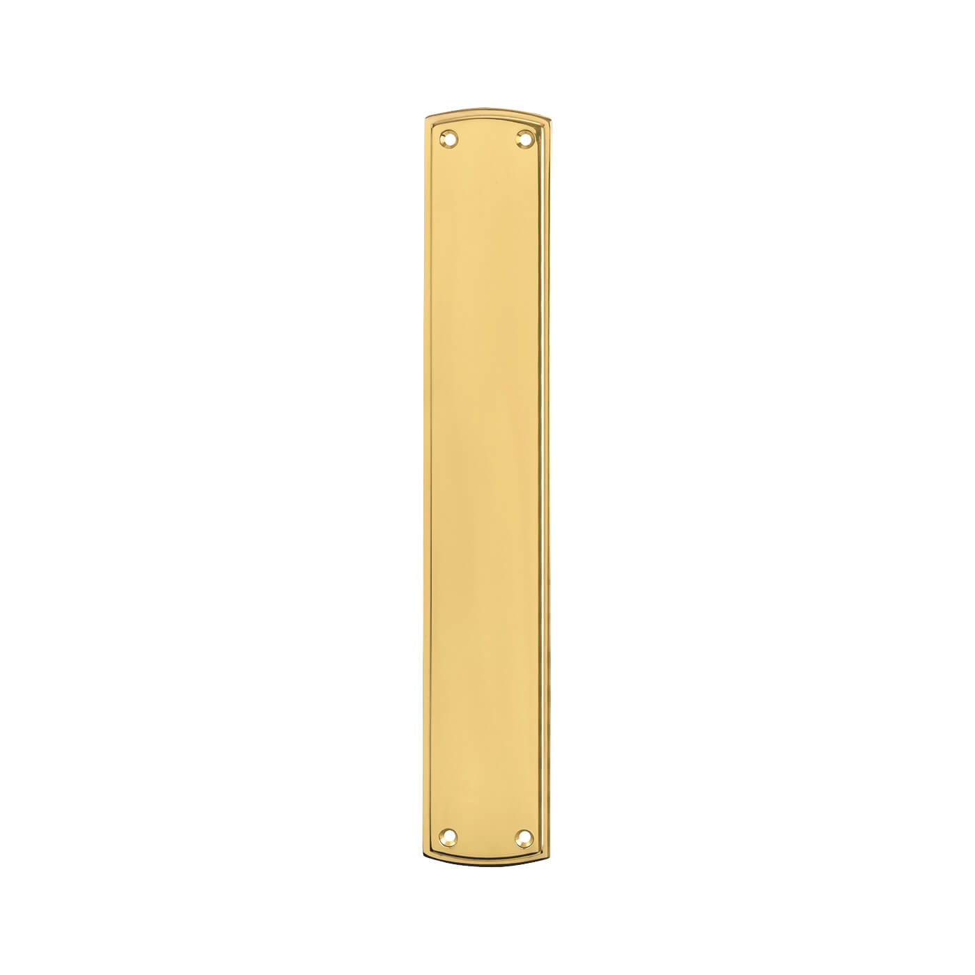 Solid Brass Public House Plain Finger Plate - 382 x 64 x 3mm - Polished - view 2
