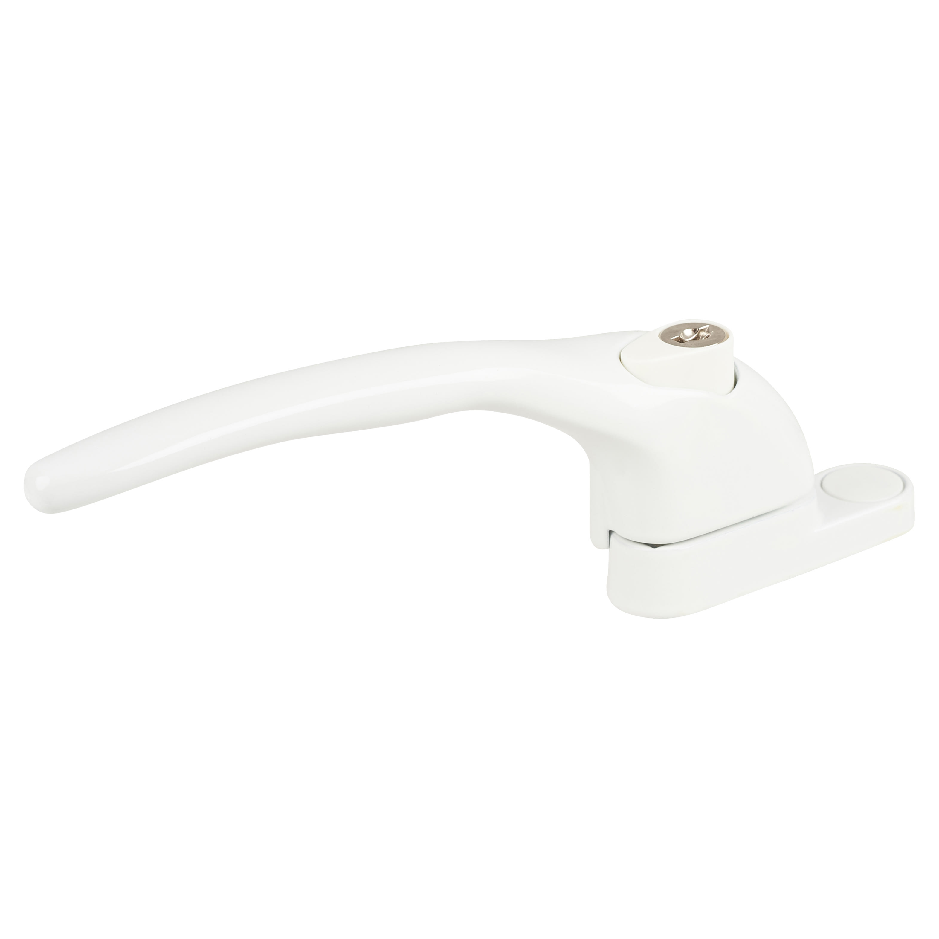 uPVC Offset Espagnolette Locking Multipoint Window Handle - Left Hand - White - view 2