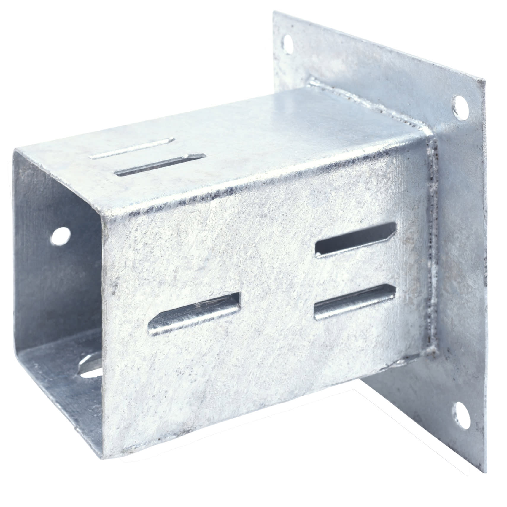 Bolt Down Fence Post Shoe - Quick Fit - 100 x 100mm - Galvanised - view 3