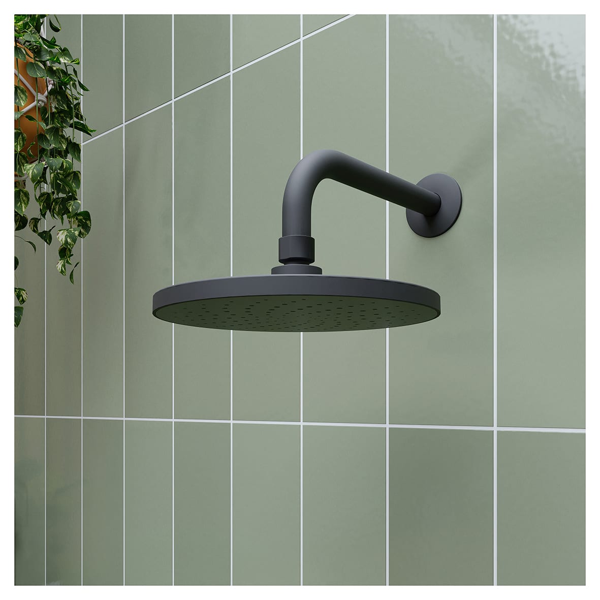 Presion Shower Arm - 210mm - Matt Black - view 4