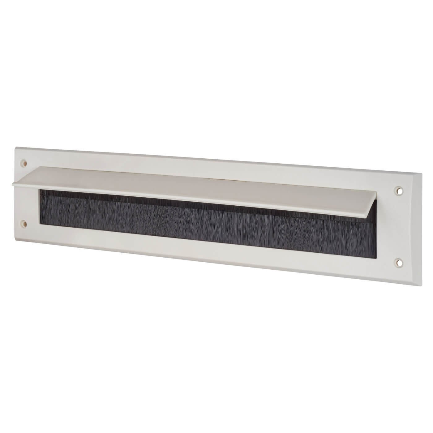 Brush Seal Interior Letter Tidy With Flap - 343 x 80mm - White - view 2