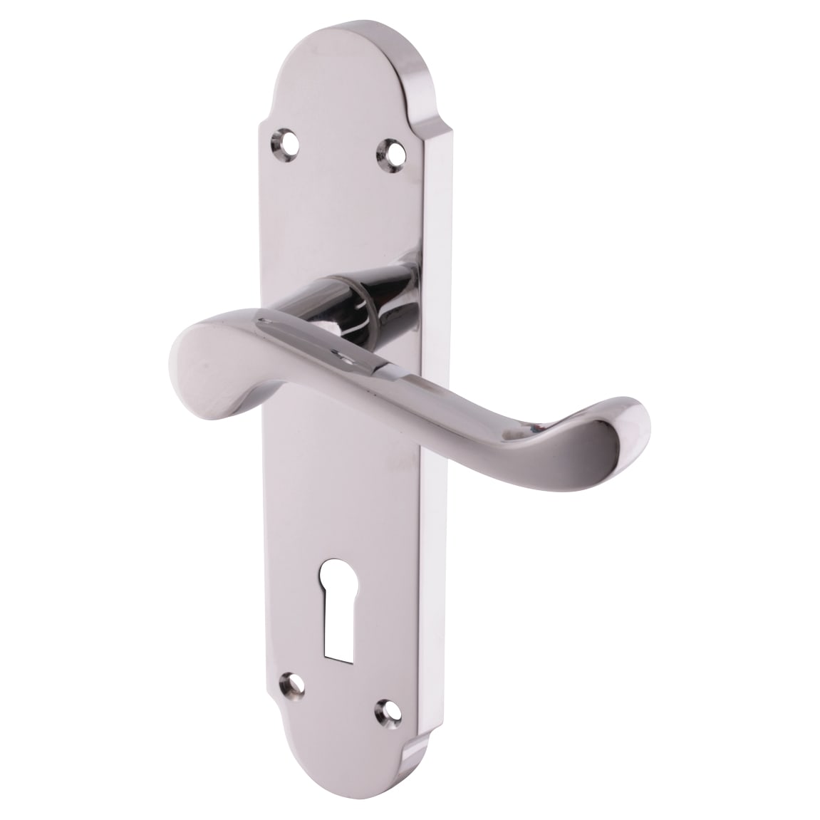 Polished Chrome Victorian Summer Scroll 3 Lever Sashlock Door Handles Pack - view 3
