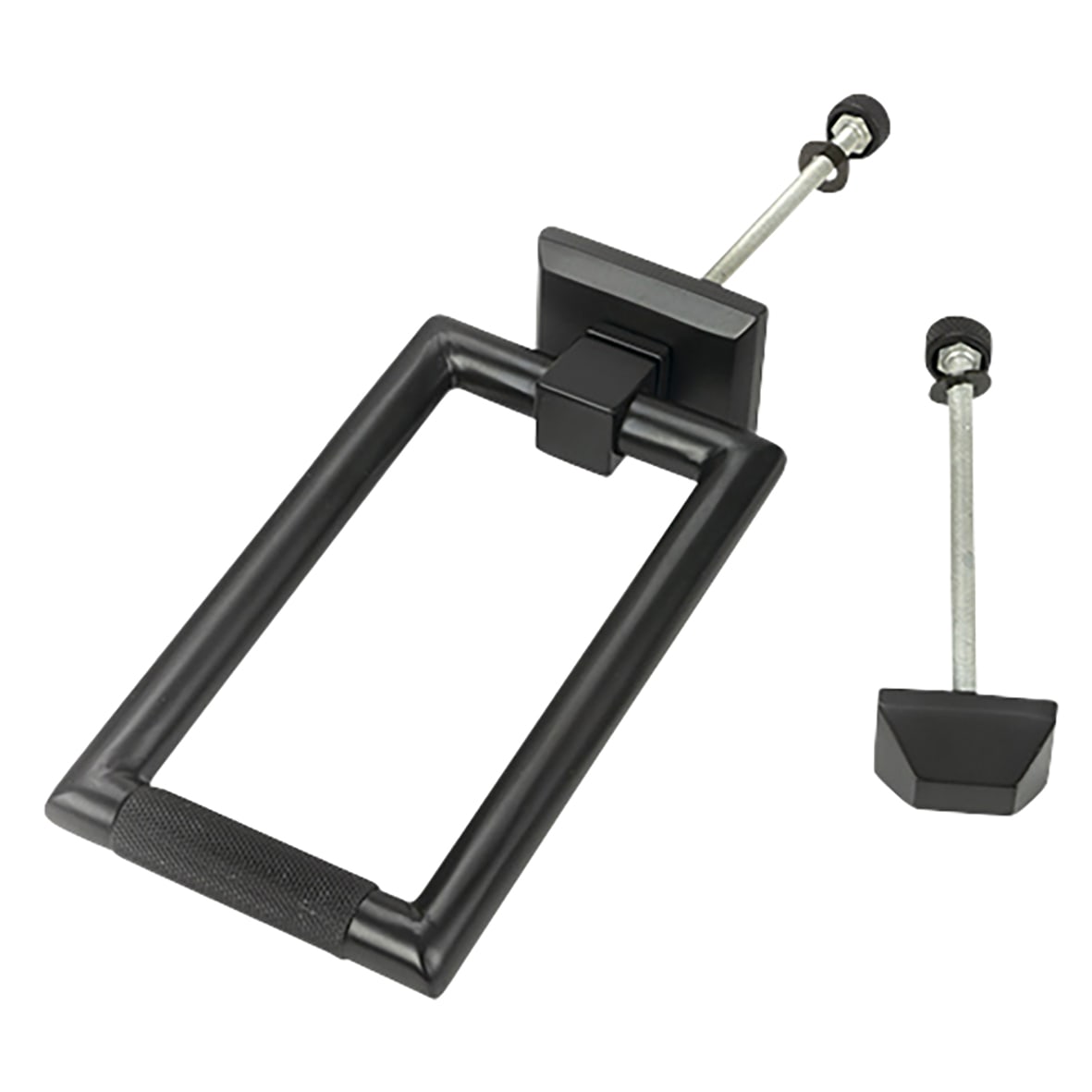 Brompton Rectangular Knurled Door Knocker - Aged Bronze - 145 x 90mm - view 3