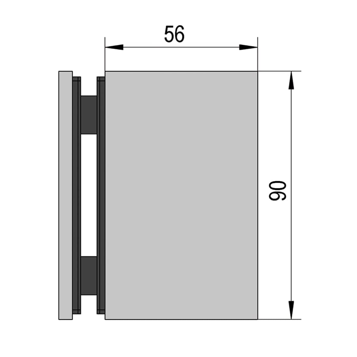 Bilbao Glass to Glass Clamp - 90° - 8-12mm Glass - Polished Chrome - view 3