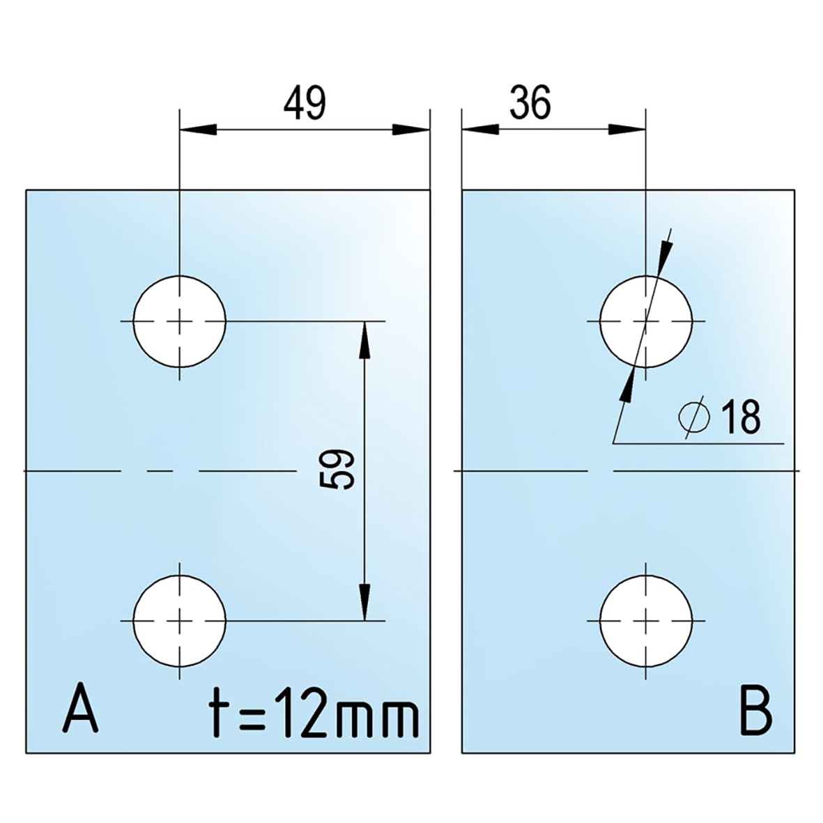 Bilbao Glass to Glass Clamp - 90° - 8-12mm Glass - Polished Chrome - view 7