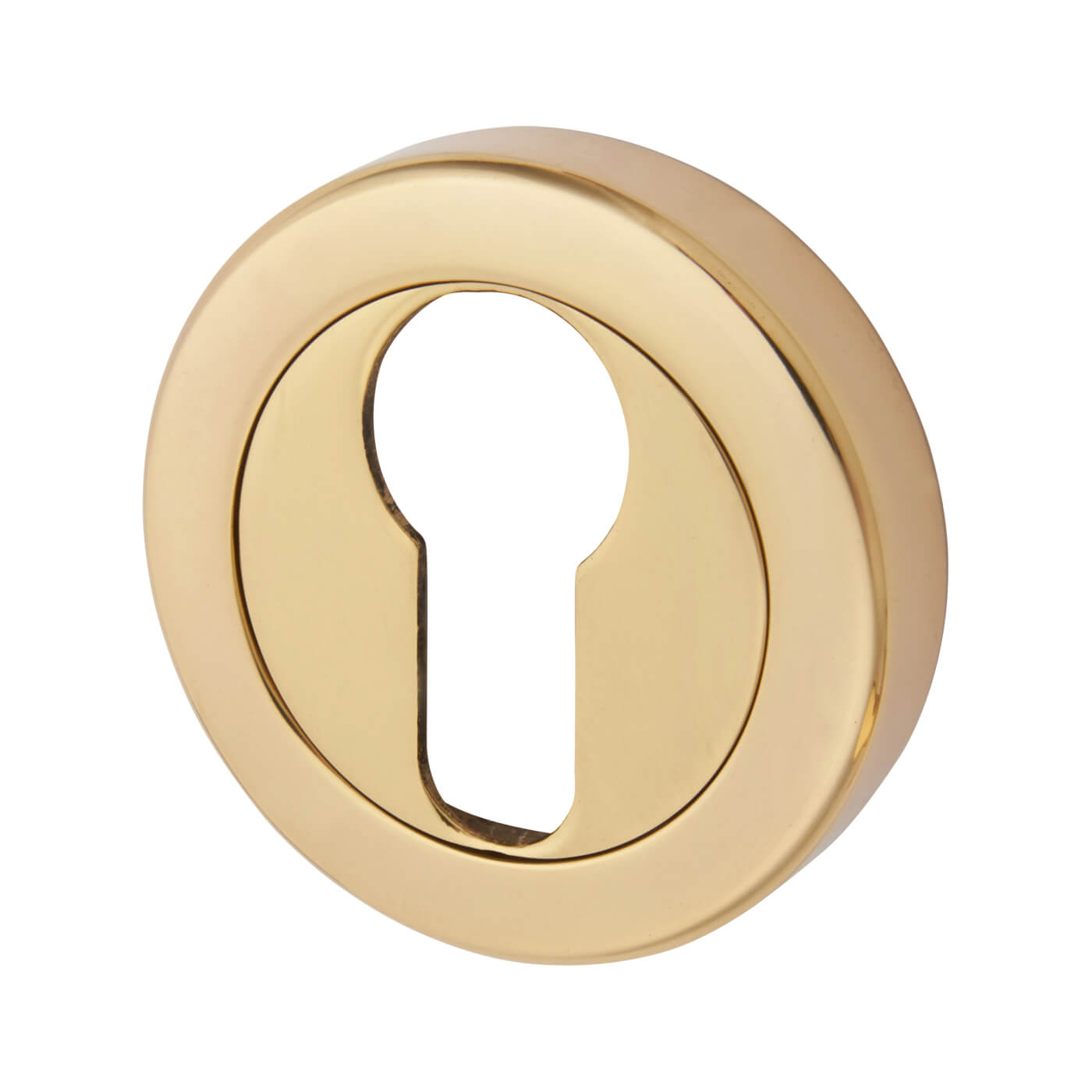 Escutcheon - 48mm Diameter - Euro - Polished Brass - view 2