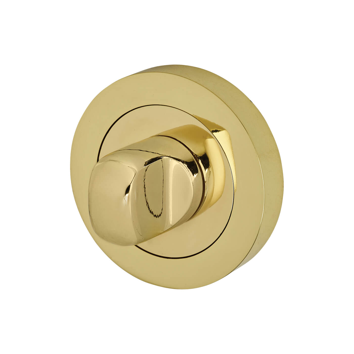 Bathroom Turn & Release - 50mm Diameter - Polished Brass - view 3