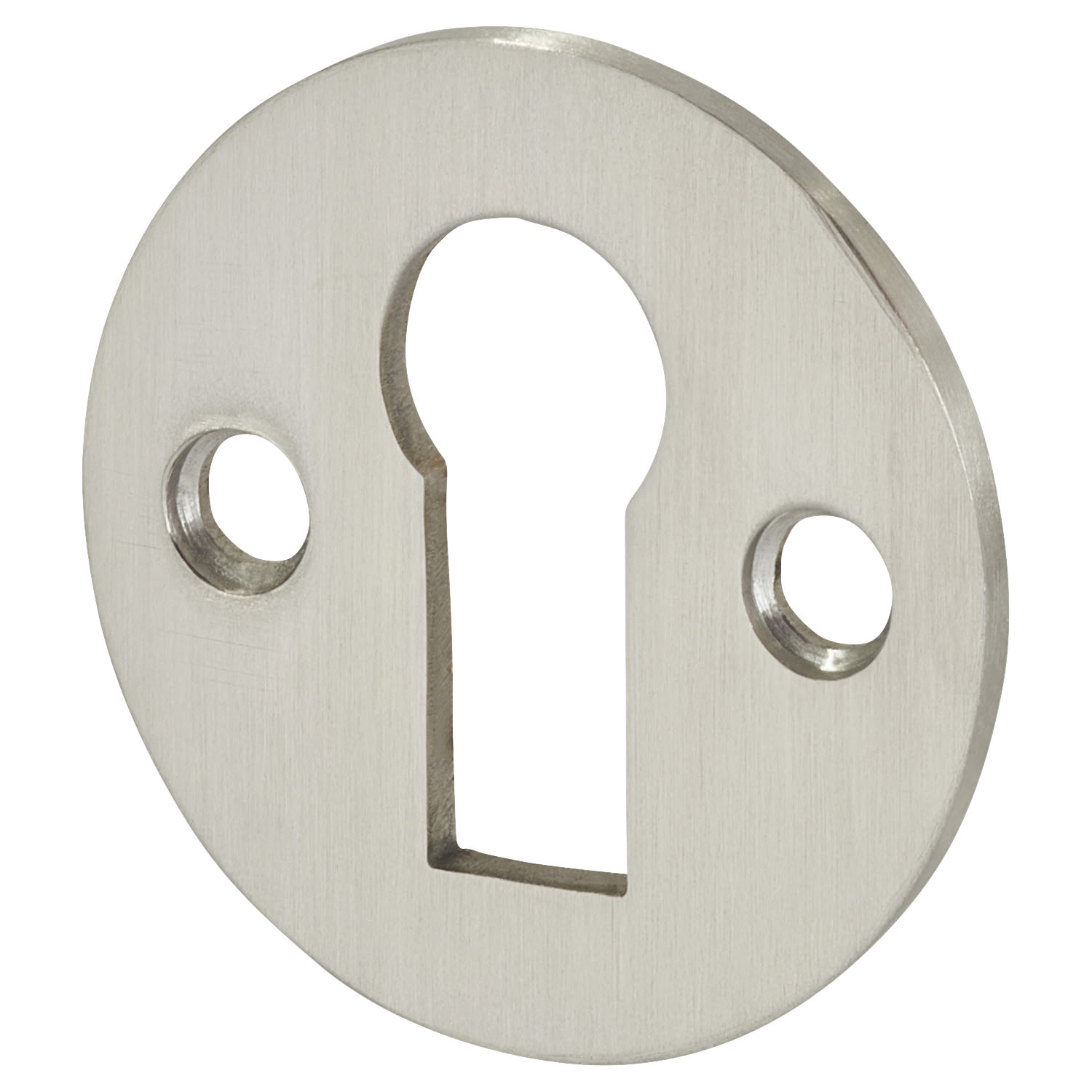 Escutcheon - 33mm Diameter - Keyhole - 316 Satin Stainless Steel - view 2