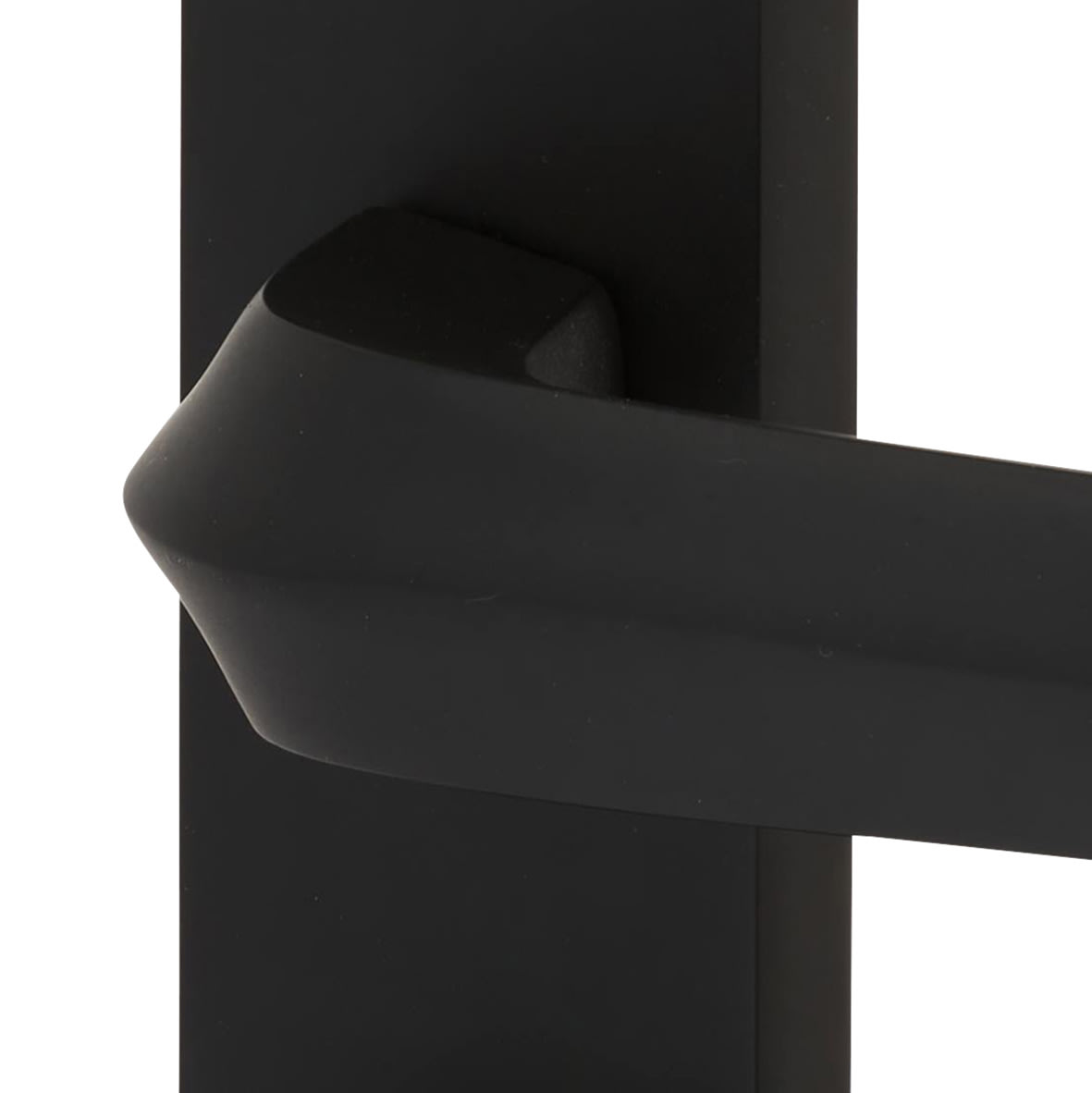 Matt Black Bathroom Lock Door Handles Pack - Norley Range - view 6