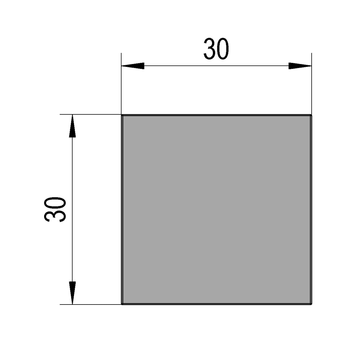 Shower Door Knob - Square - 30 x 30mm - Polished Chrome - Pair - view 4