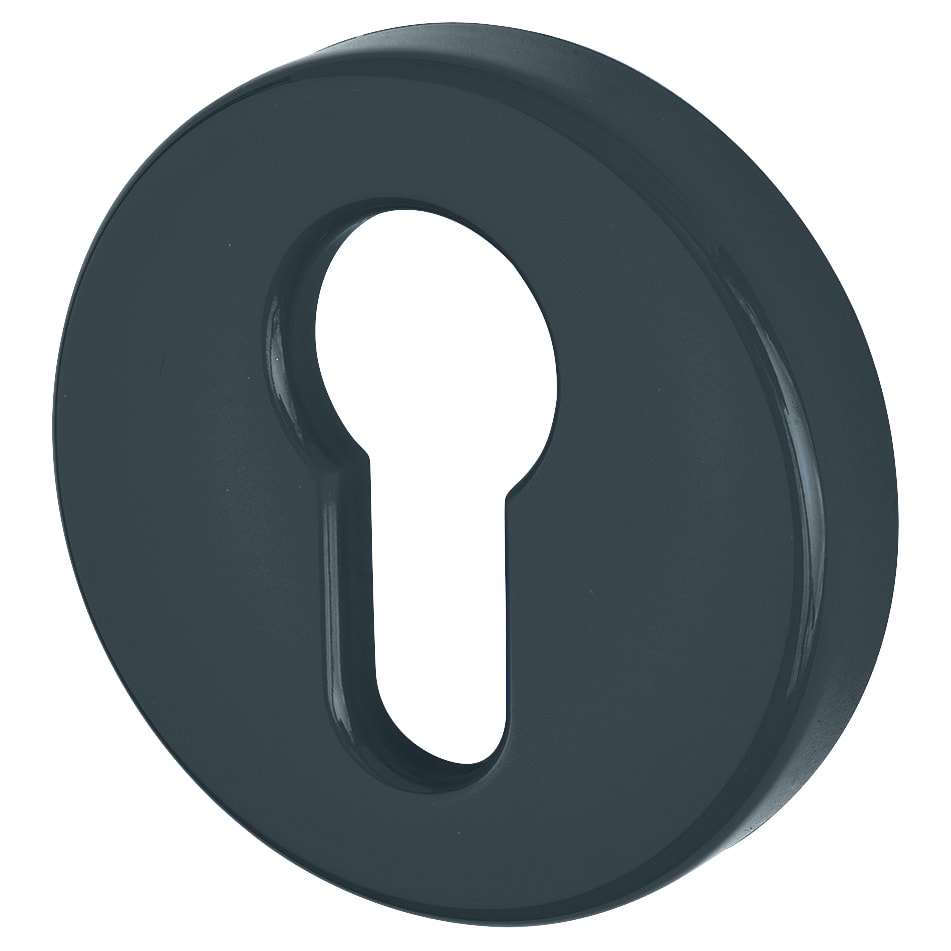 Nylon Escutcheon - 52mm Diameter - Euro - Anthracite Grey - Pair - view 2