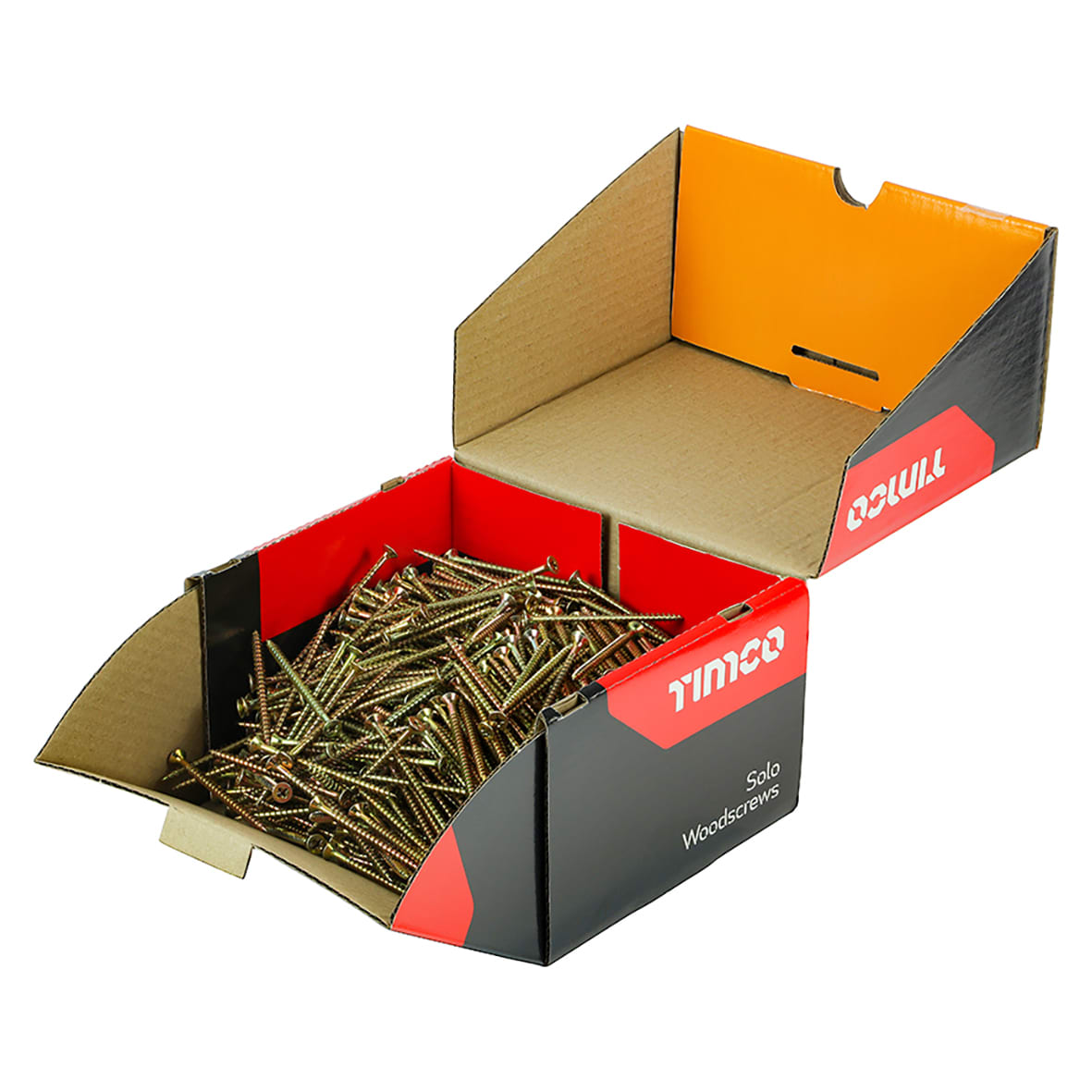 Solo Chippy Pozi Countersunk Wood Screws - 5.0 x 80mm - Yellow Zinc - Pack of 1000 - view 2