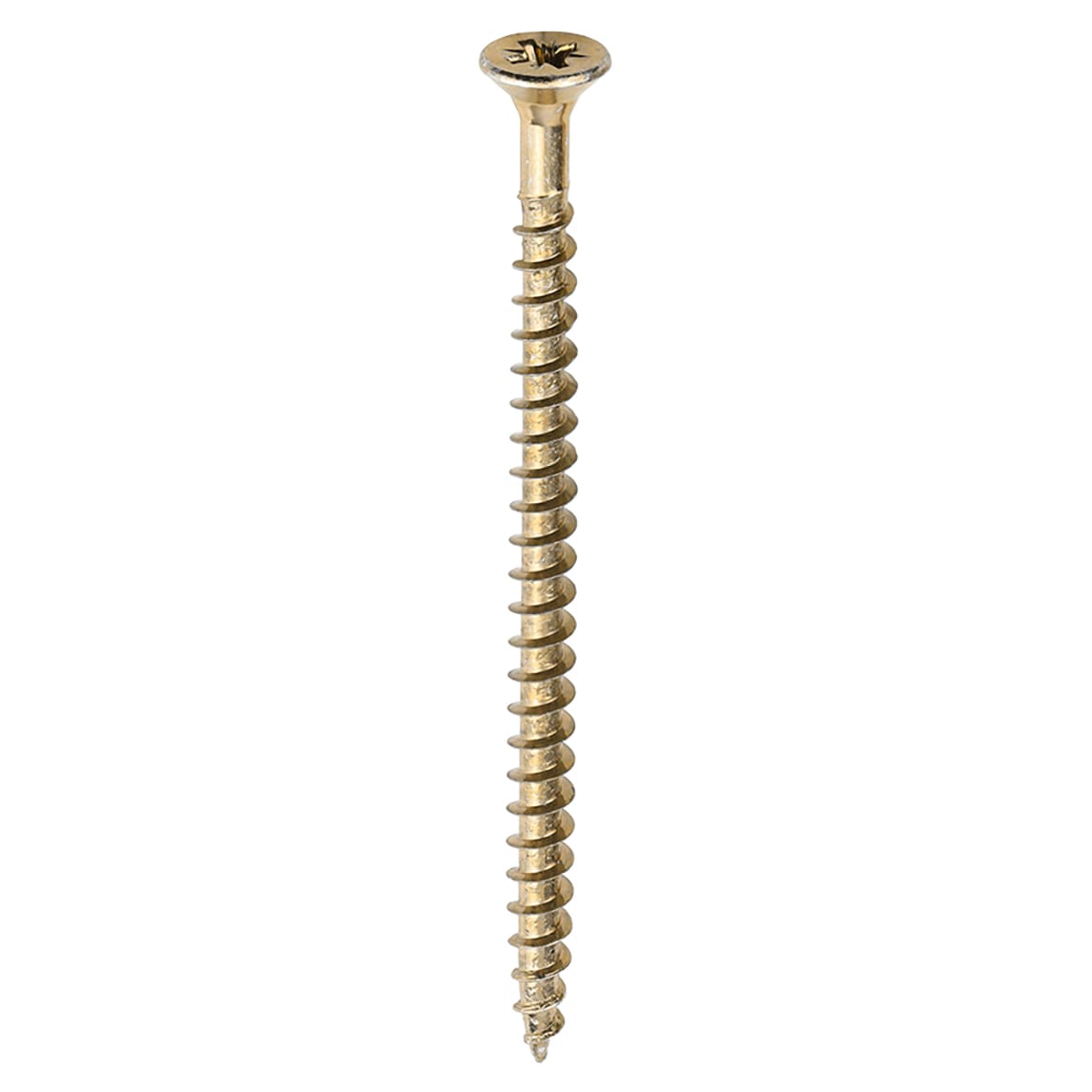 Solo Chippy Pozi Countersunk Wood Screws - 5.0 x 80mm - Yellow Zinc - Pack of 1000 - view 3