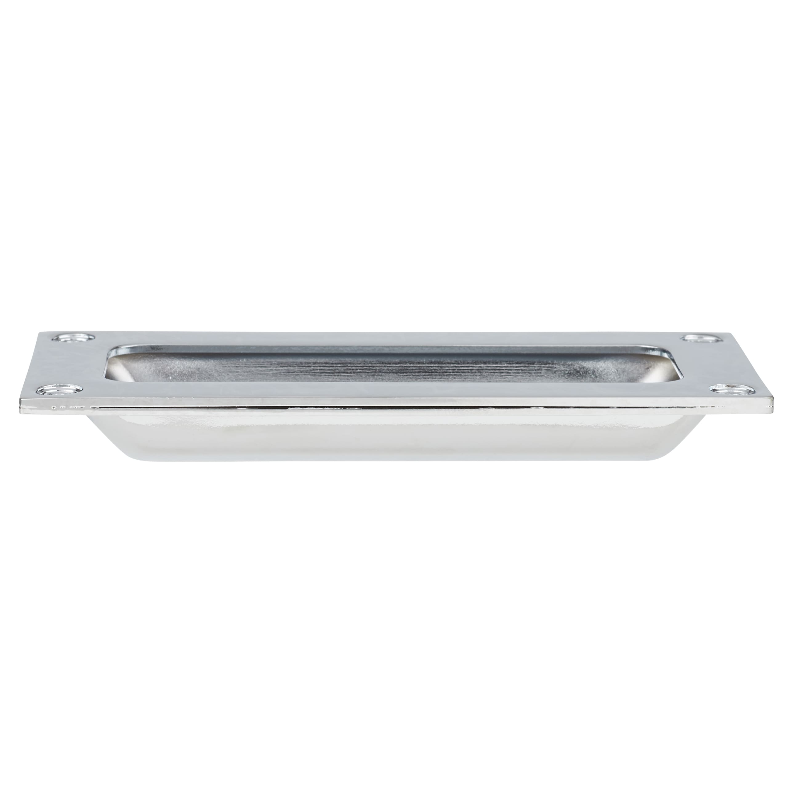 Rectangular Flush Cabinet Pull Handle - 102 x 45mm - Polished Chrome - view 4