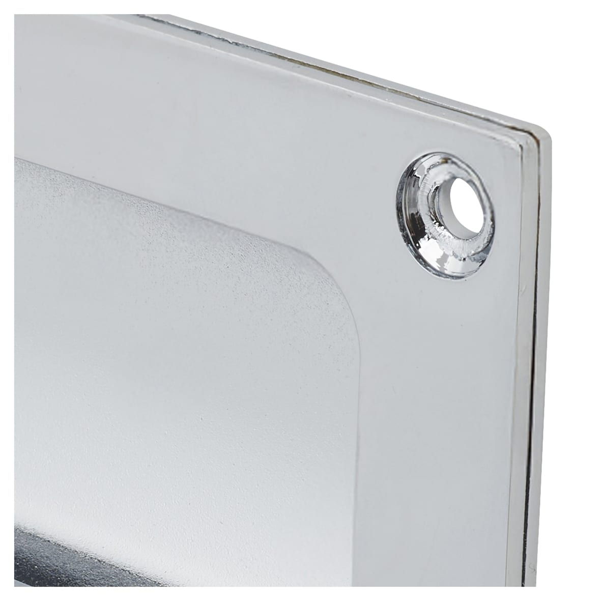 Rectangular Flush Cabinet Pull Handle - 102 x 45mm - Polished Chrome - view 7