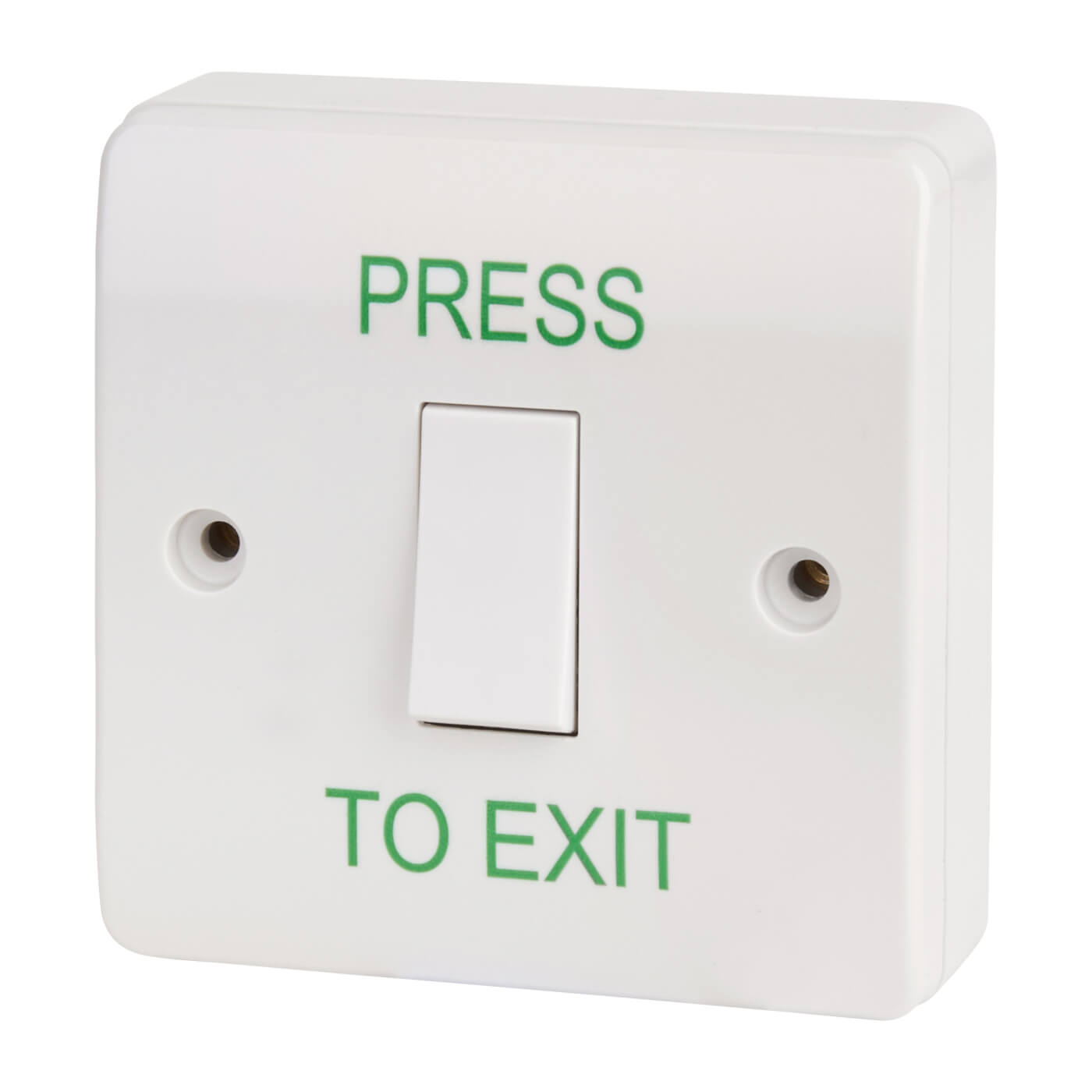 Press To Exit Switch - 85 x 85 x 44mm - Single - White - view 2