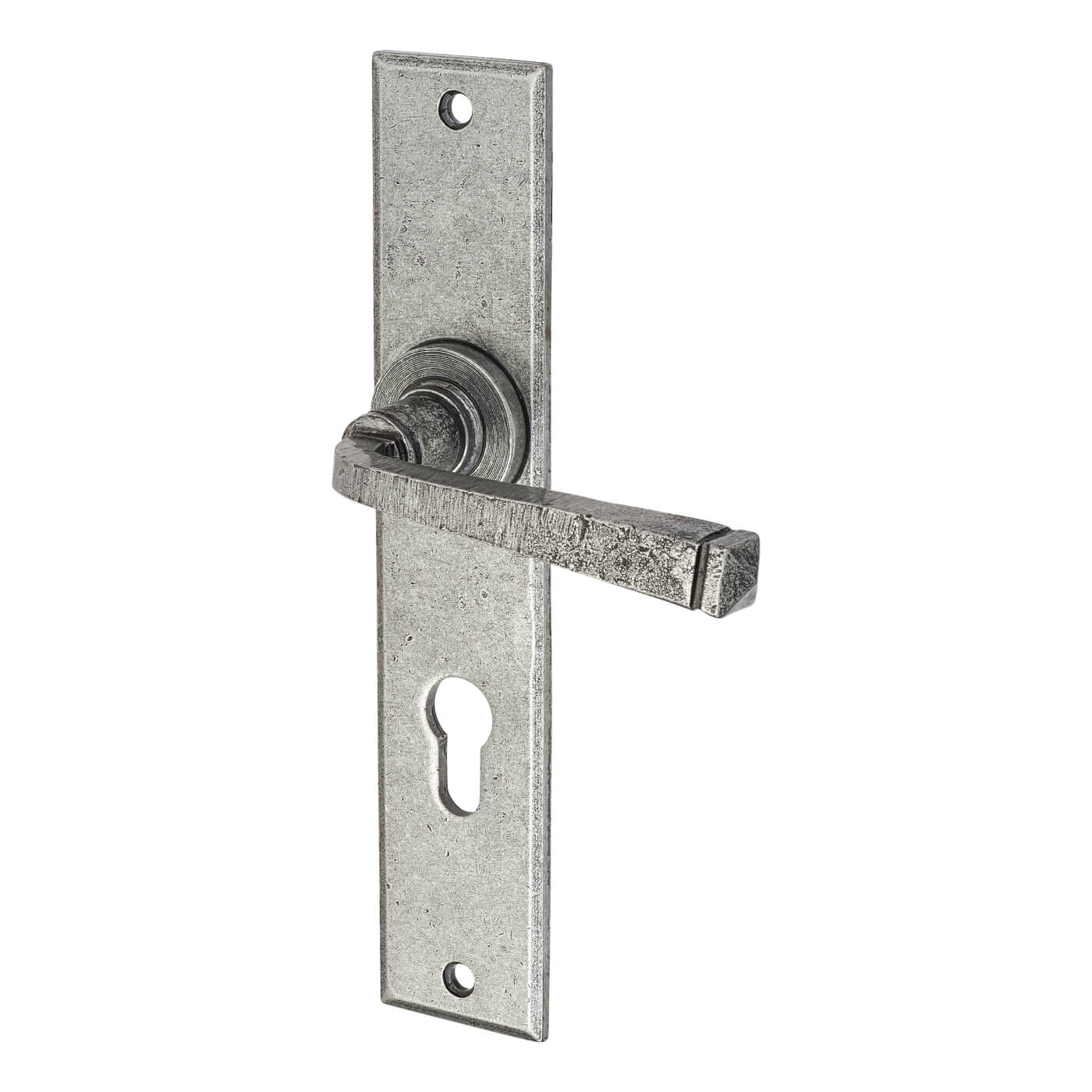 Pewter Multipoint Euro Lock Door Handles - 72mm c/c - Avon Range - view 2