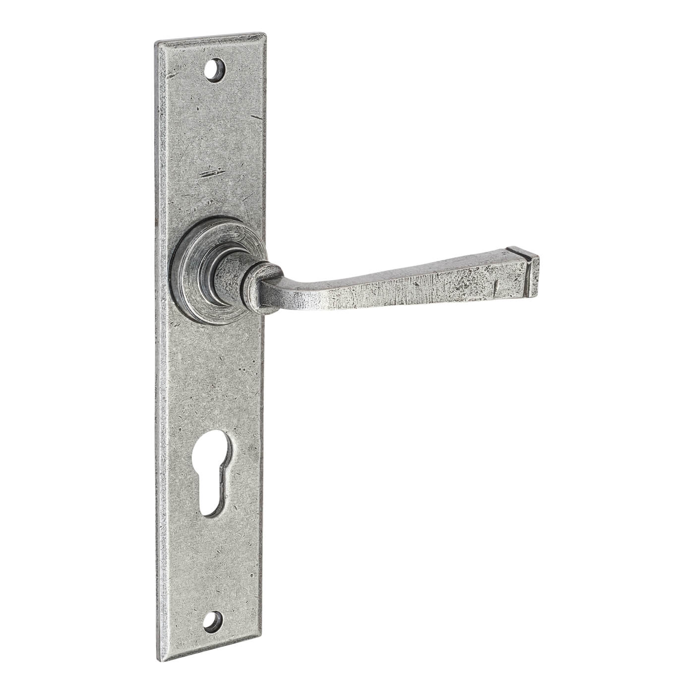 Pewter Multipoint Euro Lock Door Handles - 72mm c/c - Avon Range - view 3