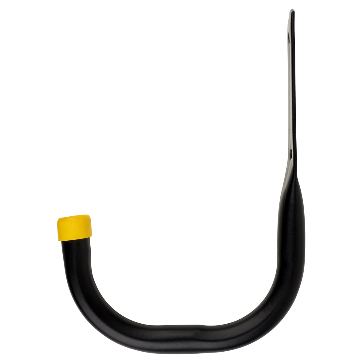 Tubular Garage and Shed Storage Hook with Yellow Vinyl Cap - 100mm Depth - Black & Yellow - view 2