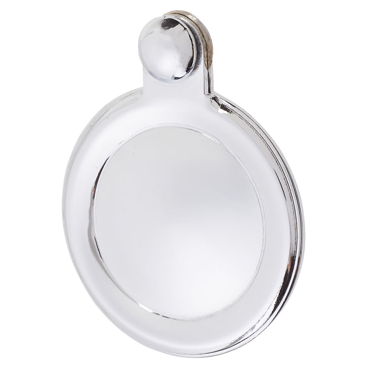 Victorian Covered Escutcheon - 32mm Diameter - Keyhole - Polished Chrome - view 2