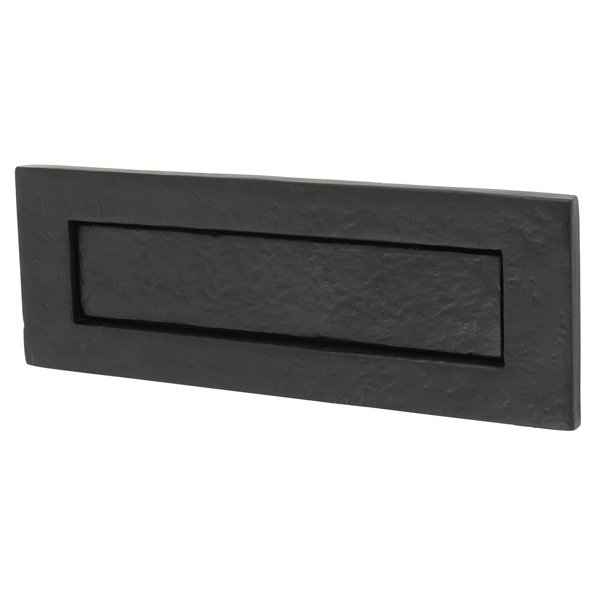 Plain Letter Plate - 254 x 90mm - Antique Black Iron - view 2