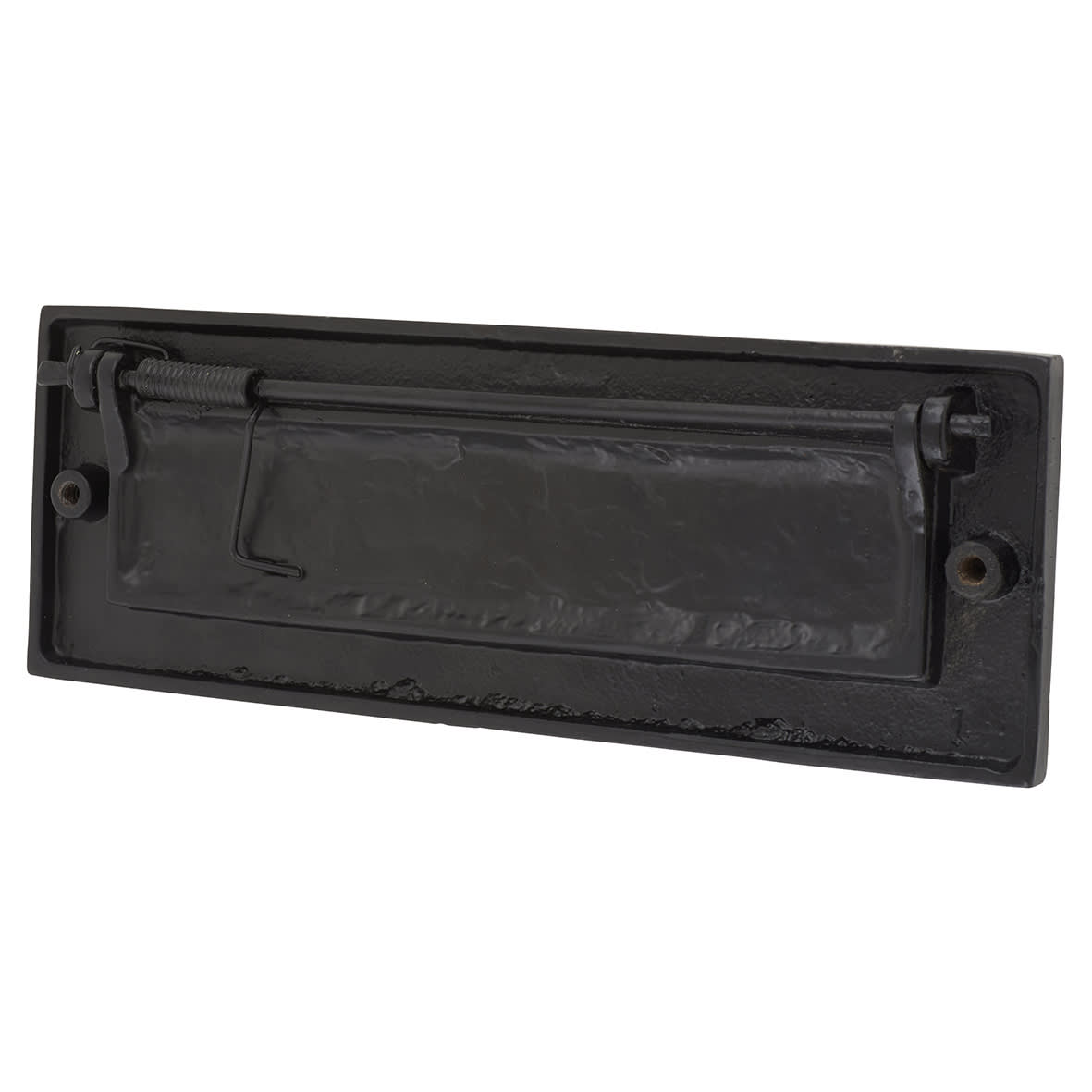 Plain Letter Plate - 254 x 90mm - Antique Black Iron - view 4