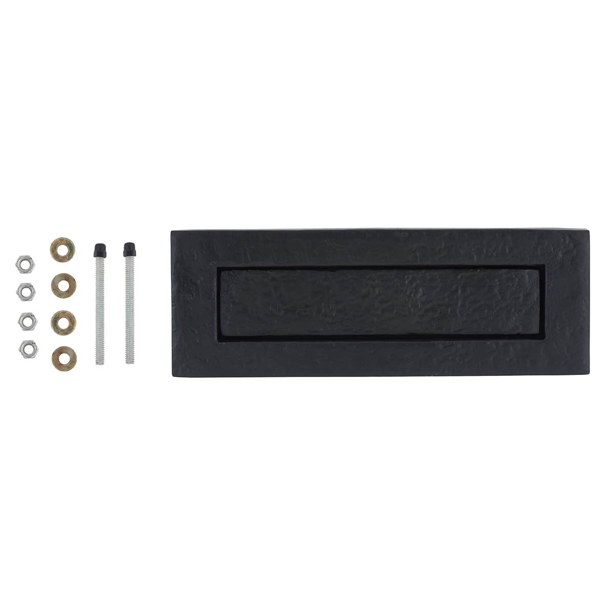 Plain Letter Plate - 254 x 90mm - Antique Black Iron - view 5