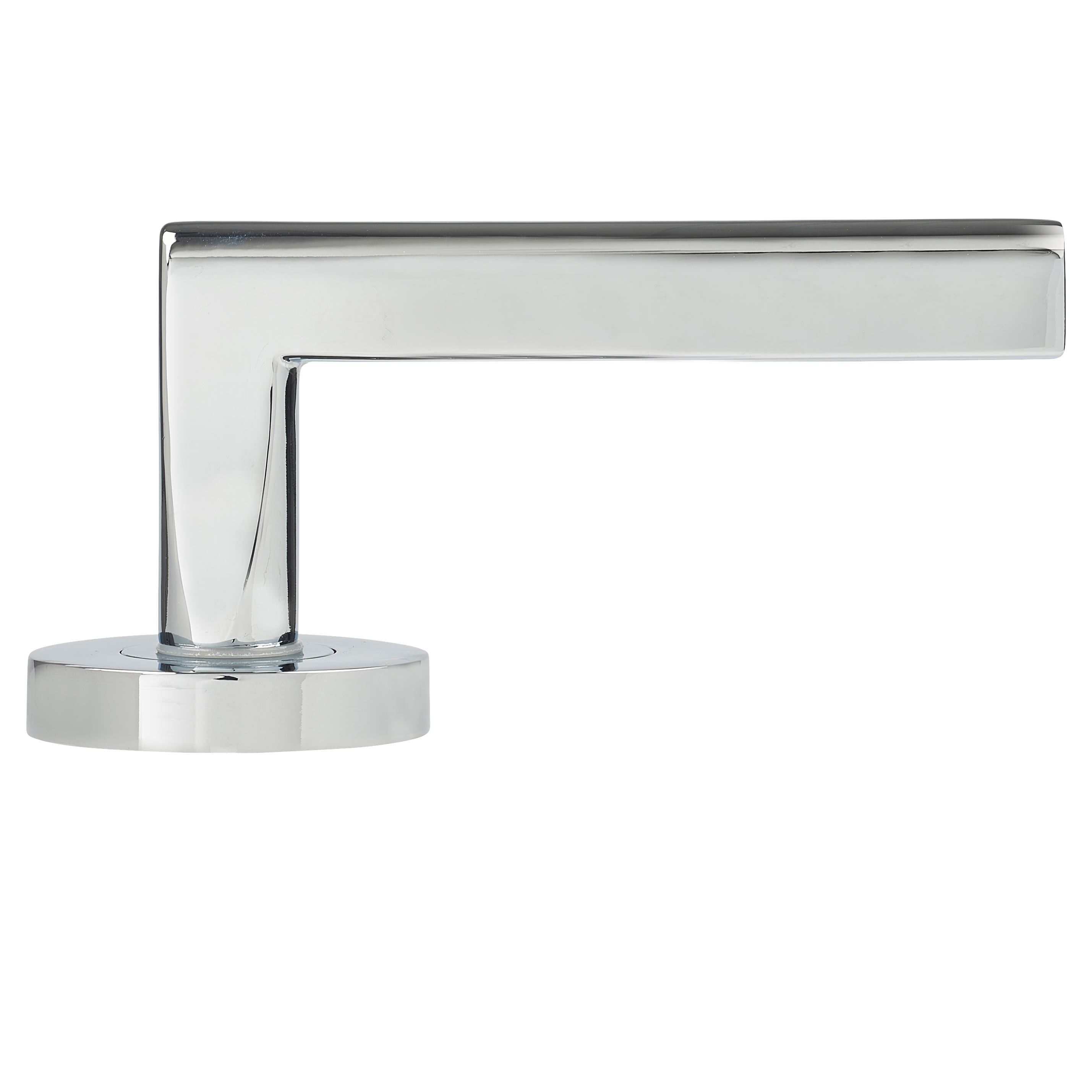 Polished Chrome Door Handles on Round Rose - Sabre Range - view 3