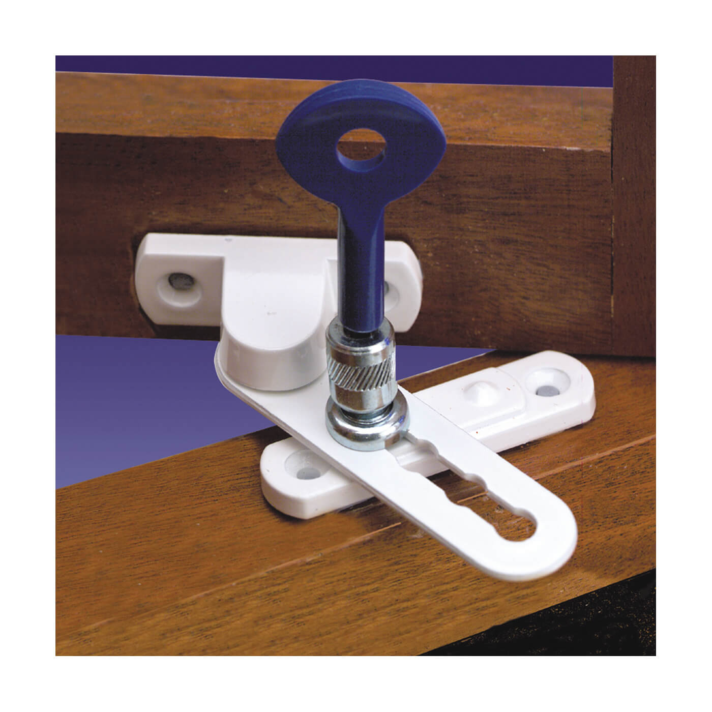 Child Safety Window Restrictor - 85 x 70 x 18mm - White - Pack of 2 with 1 Key - view 3