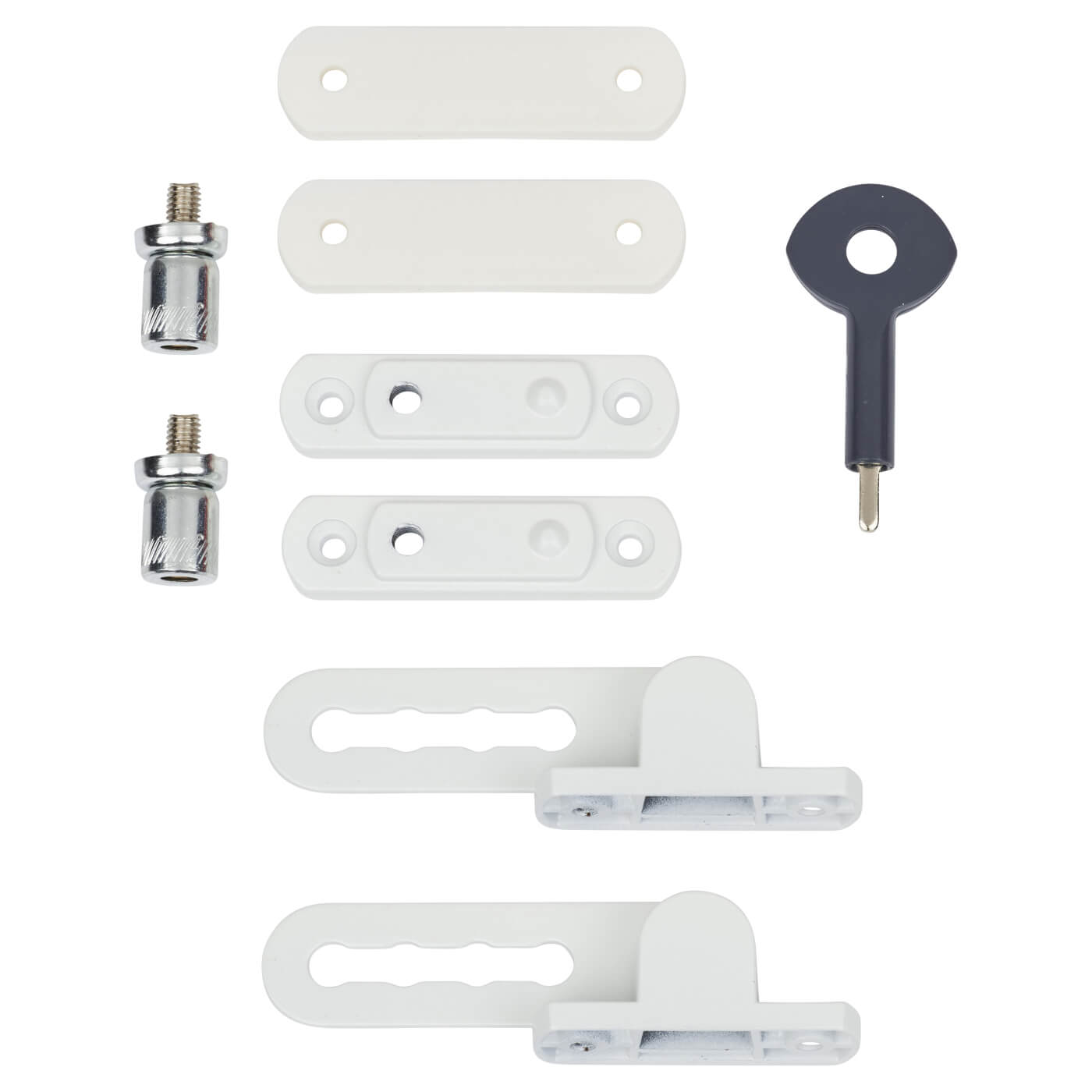 Child Safety Window Restrictor - 85 x 70 x 18mm - White - Pack of 2 with 1 Key - view 4