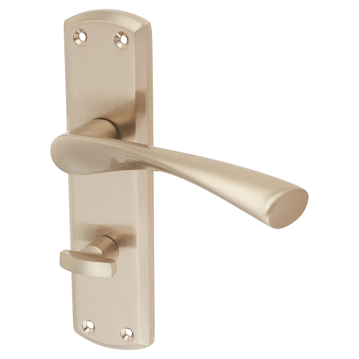 Satin Nickel Bathroom Door Handles - Monza Range - 175 x 45mm - view 2