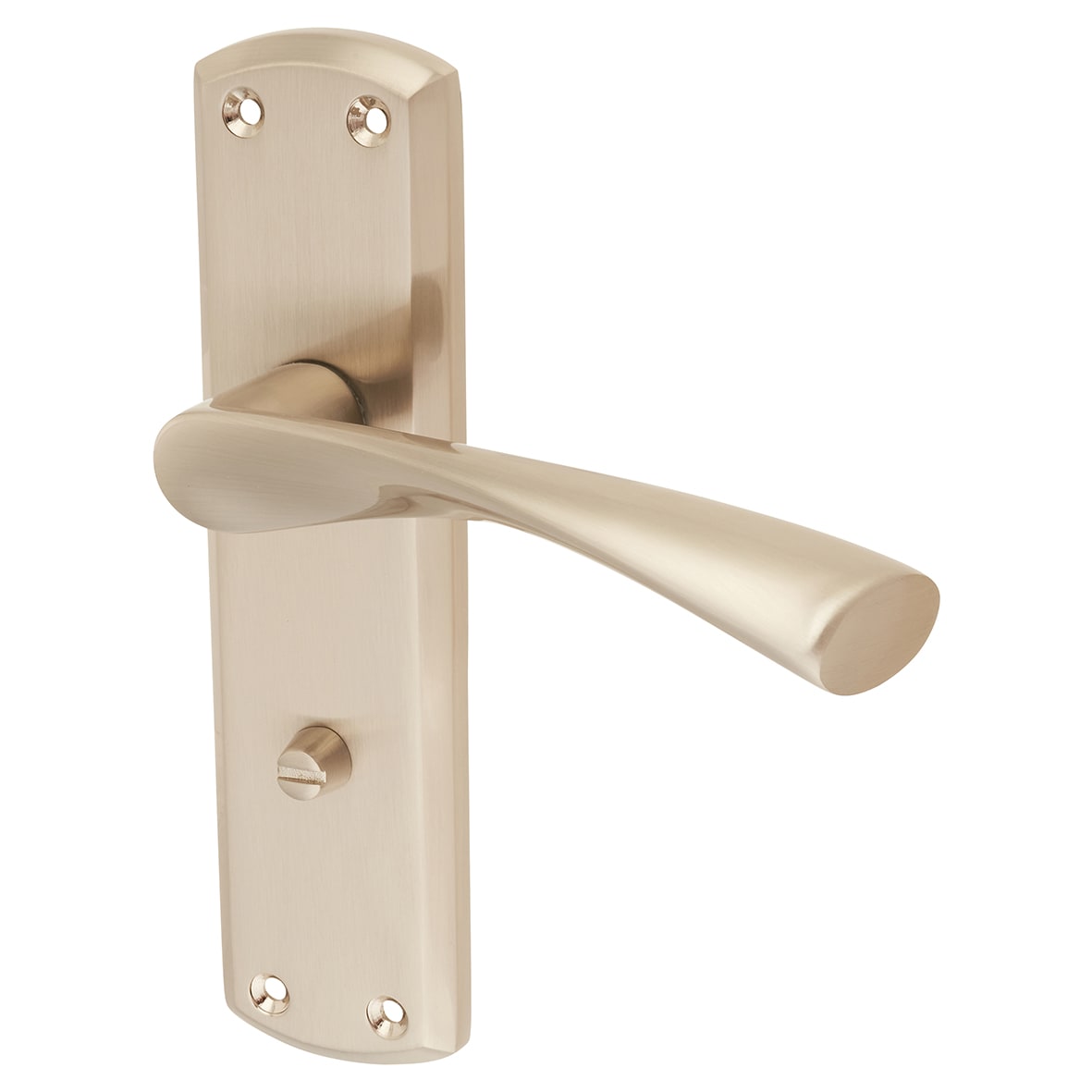 Satin Nickel Bathroom Door Handles - Monza Range - 175 x 45mm - view 3