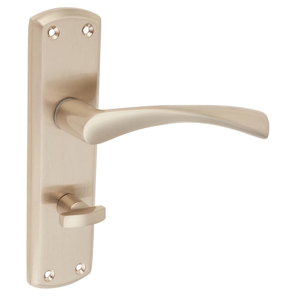 Satin Nickel Bathroom Door Handles - Monza Range - 175 x 45mm - view 4
