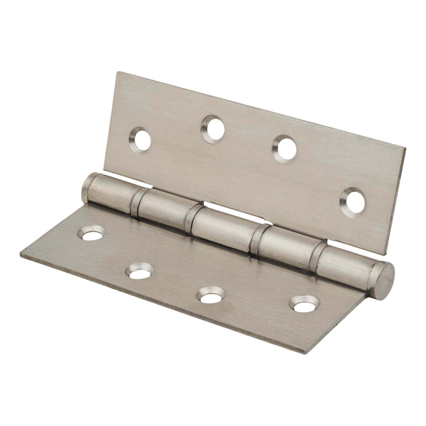 Washered Stainless Steel Butt Door Hinge - 100 x 76 x 2mm - Satin Stainless Steel - Pair - view 3